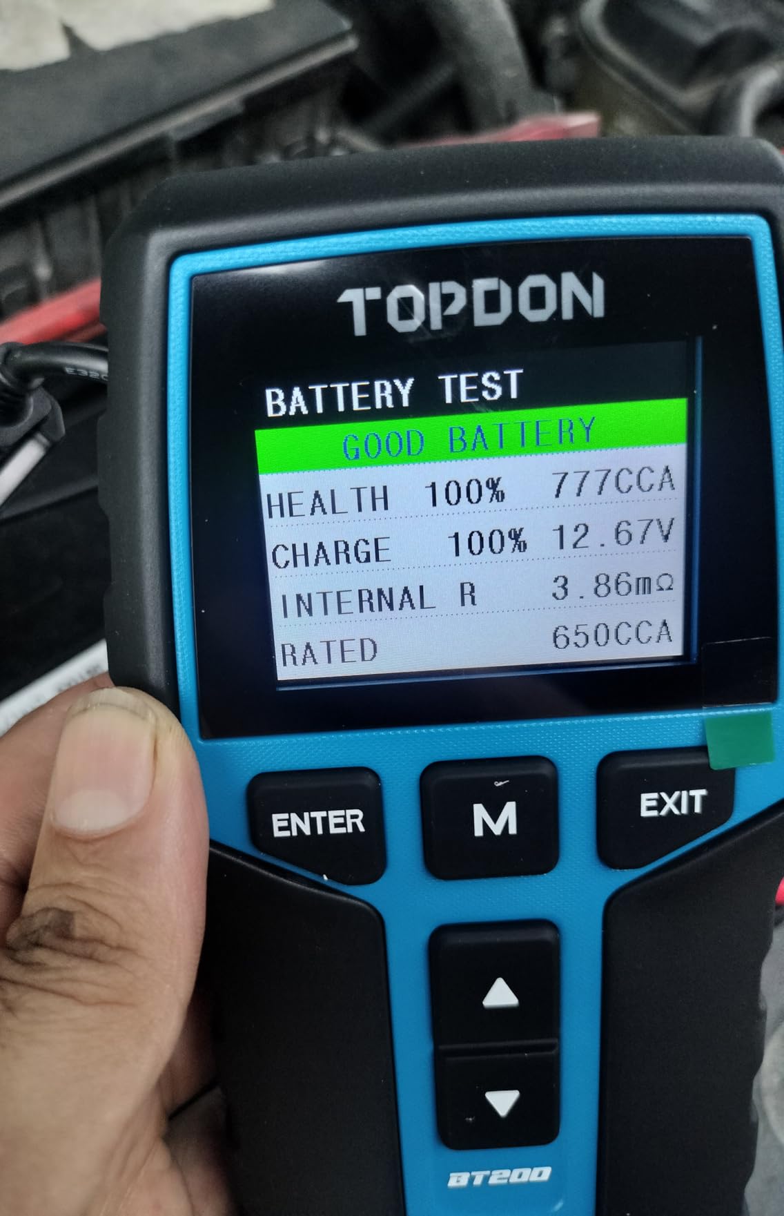 TOPDON BT200 Car Battery Tester, 12V/24V, 100-2000 CCA Load Tester, Battery and Alternator Tester for Cranking and Charging Systems customer photo 1