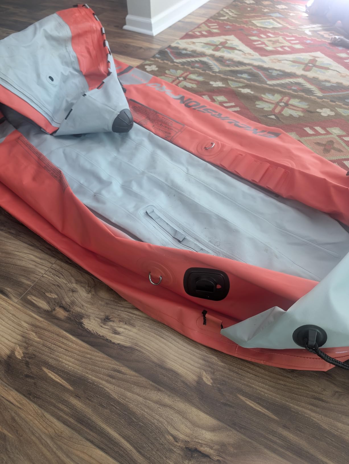 INTEX 68303EP Excursion Pro K1 Inflatable Kayak Set: Includes Deluxe 86in Kayak Paddles and High-Output Pump - SuperTough PVC - Adjustable Bucket Seat - 1-Person - 220lb Weight Capacity customer photo 2
