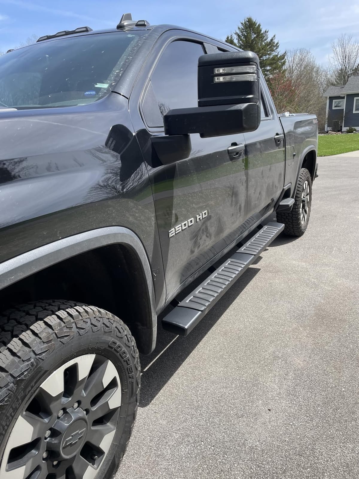 YITAMOTOR 6 Inches Running Boards Compatible with 2019-2026 Chevy Silverado/GMC Sierra 1500 Crew Cab, 2020-2026 2500HD 3500HD, Side Step Bars Aluminum Alloy, Running Boards for Silverado Crew Cab customer photo 2