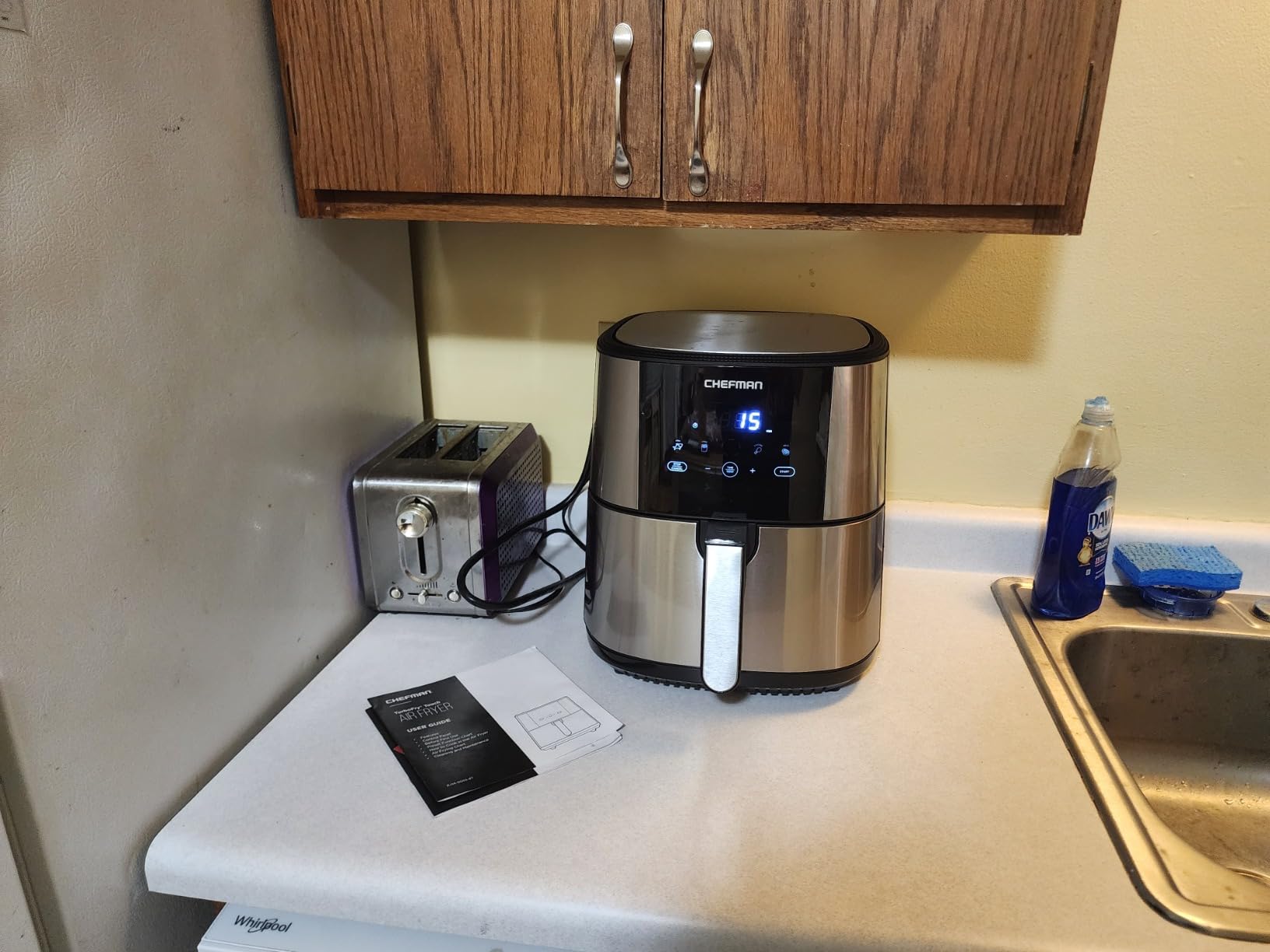 Chefman Air Fryer 8 Qt | TurboFry 4-in-1 with 450°F Hi-Fry Option for Crispier Results | Bake, Dehydrate, Frozen | XL Nonstick Dishwasher-Safe Basket | Stainless Steel customer photo 1