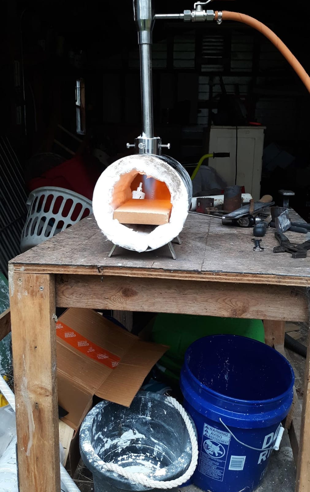 Simond Store - Single Burner Portable Metal Propane Forge - 2600F Rated | Blacksmith Forge - Ideal for Knife Making & Heat Treatment customer photo 2