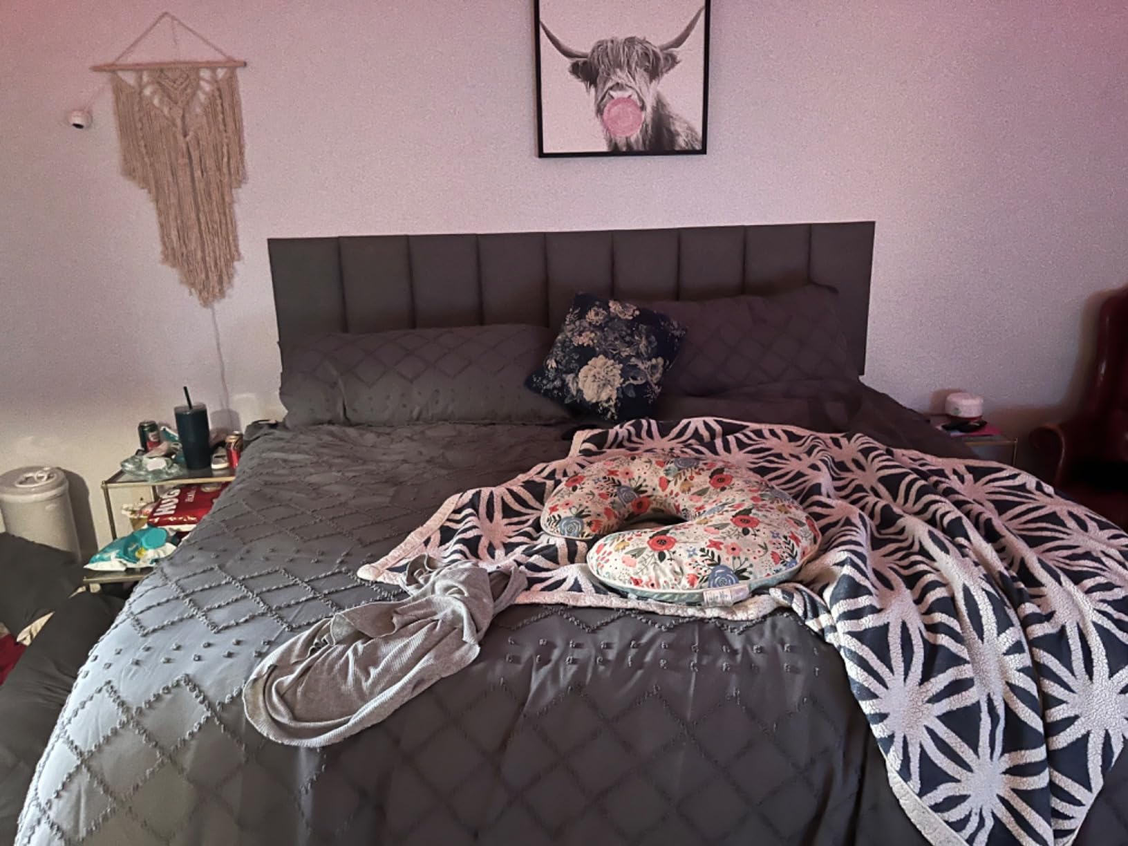 Nestl King Adjustable Bed Frame with Massage and Wireless Remote, Electric Base with Head and Foot Incline, Zero Gravity, USB Ports, Under Bed LED, No Box Spring Needed customer photo 1
