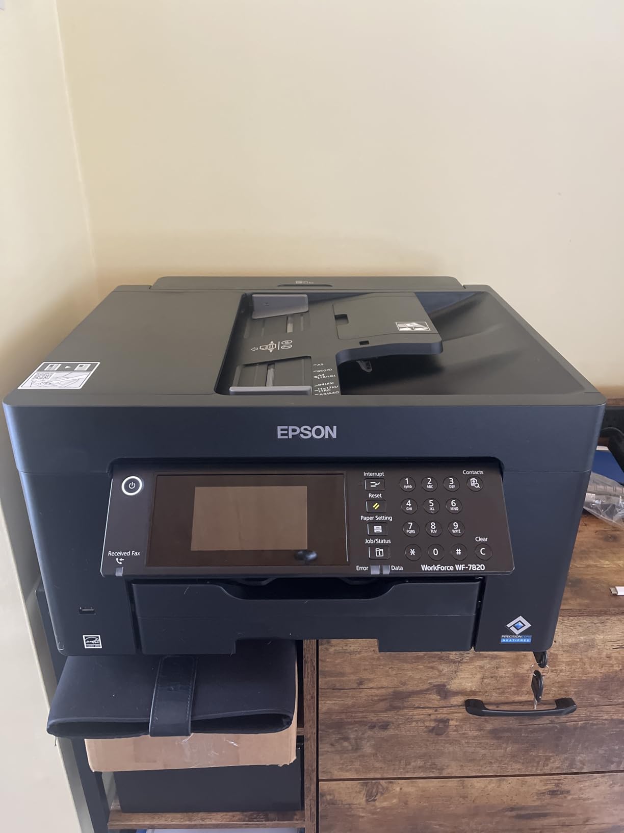 Workforce Pro WF-7820 Wireless All-in-One Wide-Format Inkjet Printer | Wide-format print, scan, copy, fax; up to 25 ppm; auto 2-sided 50-sheet ADF customer photo 2