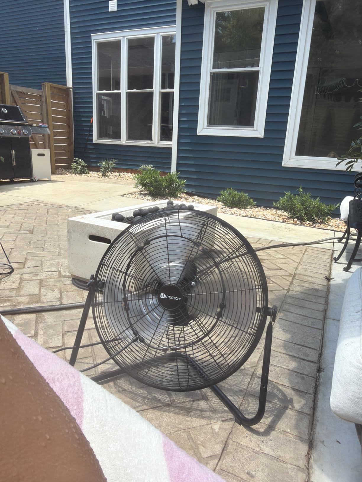 Outdoor Misting Fan Kit for a Cool Patio Breeze, Water Mister Spray for Cooling Outdoor, 19.36FT (5.9M) Misting Line + 5 Brass Mist Nozzles + a Brass Adapter (3/4) Fit to Any Outdoor Fan customer photo 1
