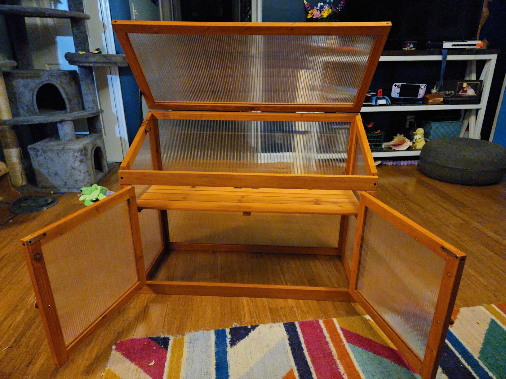 MCombo Wooden Cold Frame Garden Greenhouse Flower Planter 0160 (Orange) customer photo 2