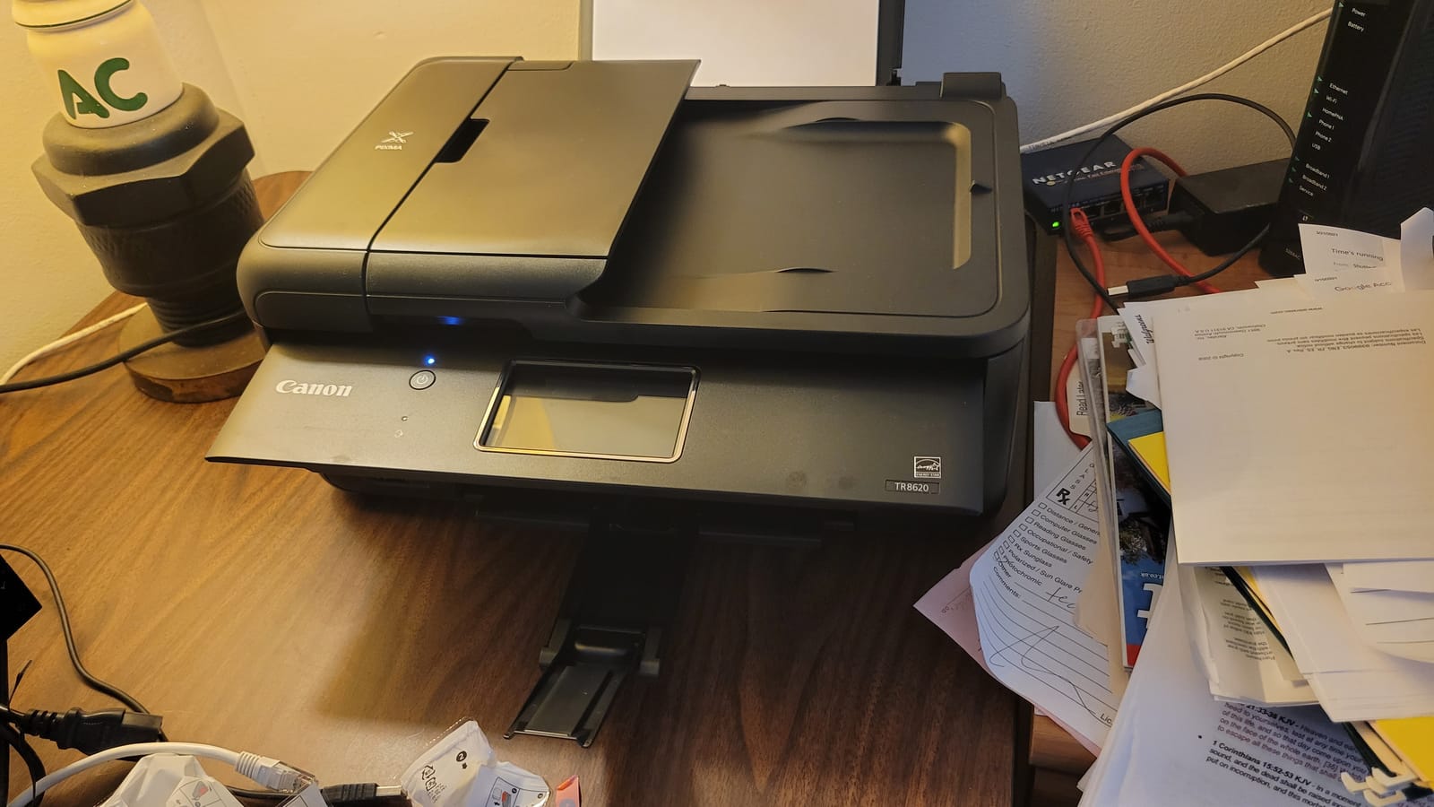 Canon TR8620 All-in-One Printer for Home Office | Copier | Scanner | Fax | Auto Document Feeder | Photo and Document Printing | Airprint and Android Printing, Black customer photo 1