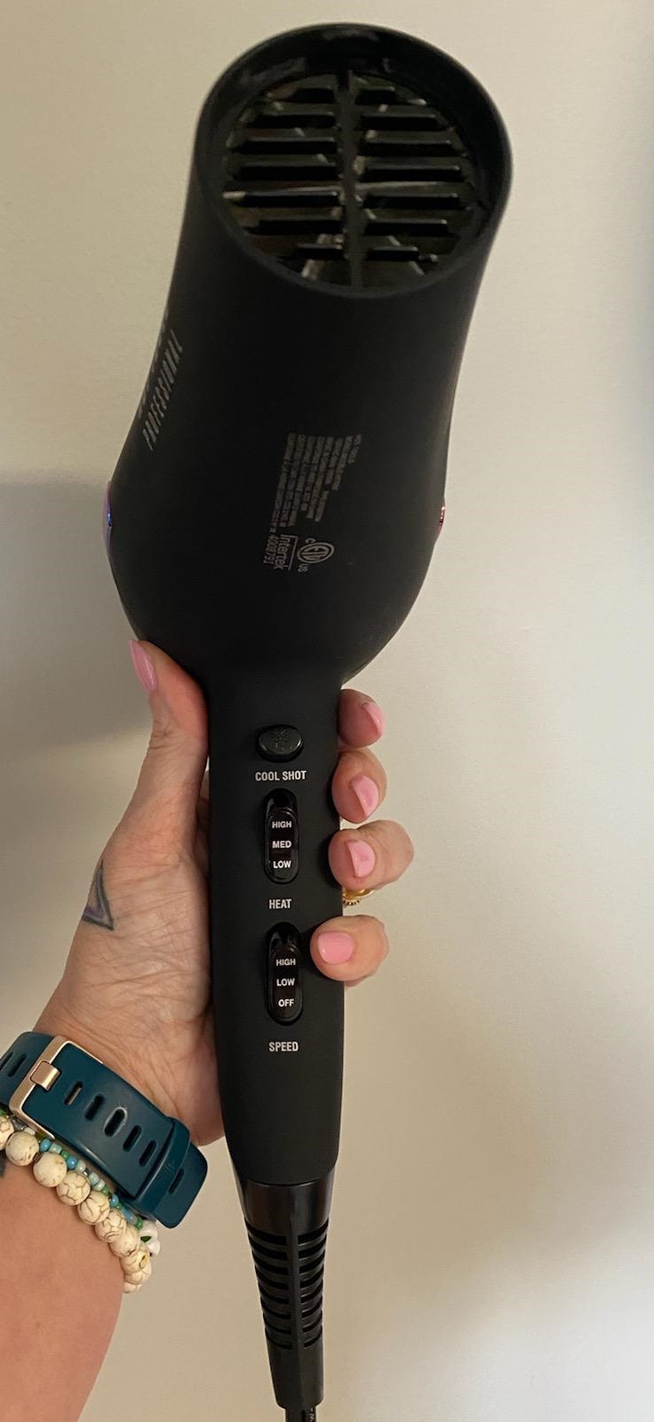 HOT TOOLS Professional Ceramic Rainbow Hair Dryer - Fast Drying Blow Dryer with Quiet Operation and Ion Technology for Long-Lasting and Shinier Hair - 1875 Watts | Lightweight, Fast Drying Blow Dryer with Quiet Operation and Ion Technology for Shinier Hair, 8 Ft Cord customer photo 2