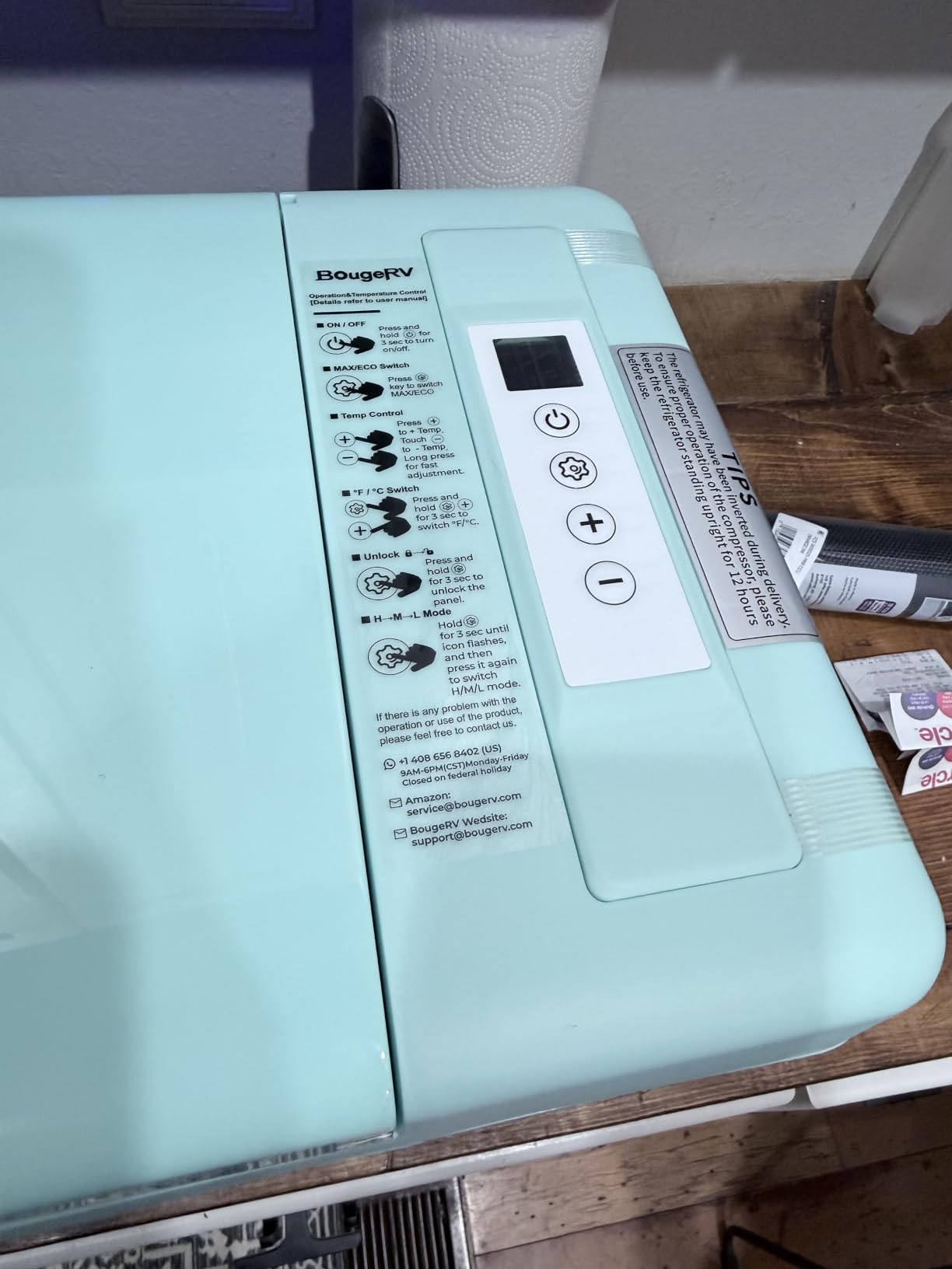 BougeRV 12 Volt Refrigerator 12V Car Fridge 23 Quart Portable Freezer Compressor Cooler 12/24V DC 110~240 Volt AC for Truck Van RV Camper SUV Travel Camping Road Trips Tailgating -7℉~50℉ customer photo 2