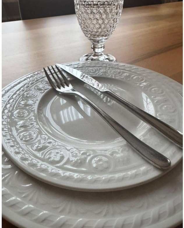 Villeroy & Boch Cellini 12-Piece Dinnerware Set, Service for 4, Premium Porcelain, Made in Germany, White customer photo 1