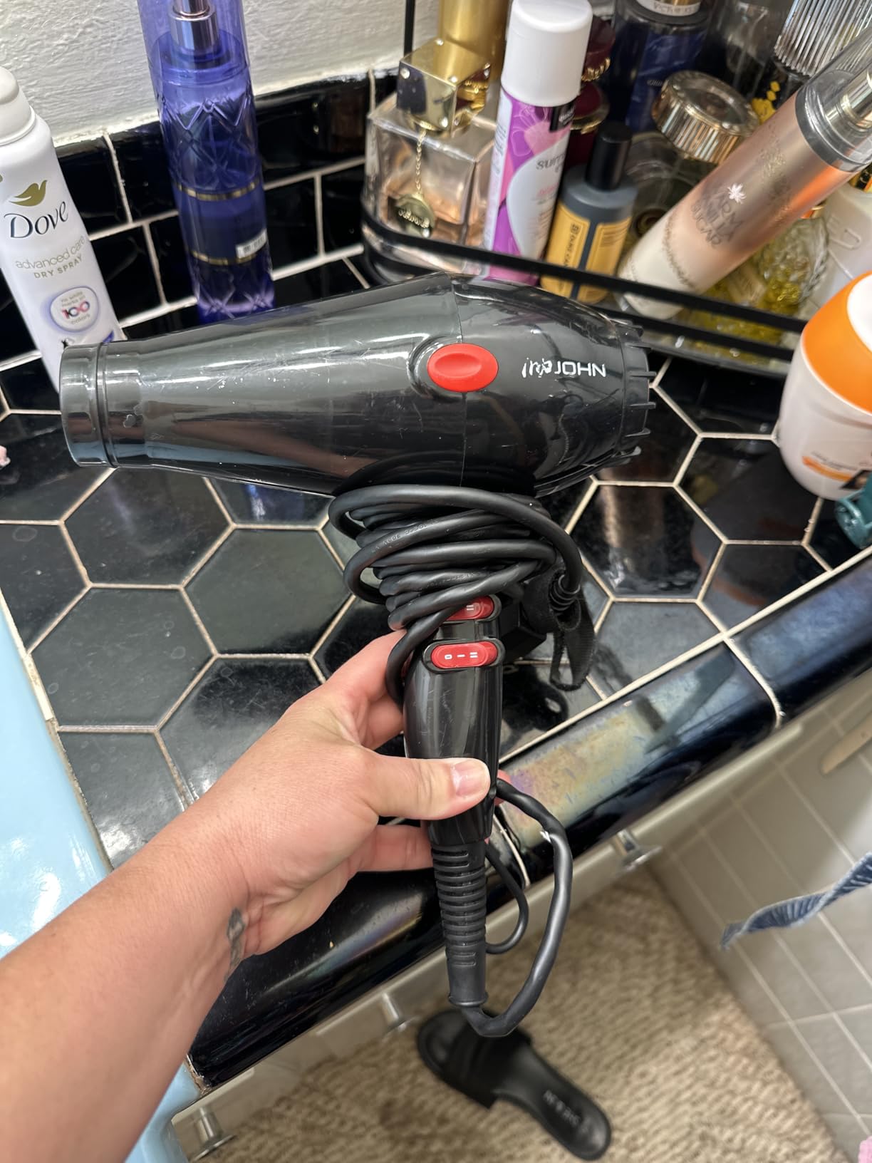 JOHN Hair Blow Dryer,Professional Salon Ionic 2200W,Blast Turbo 6900,Black customer photo 1