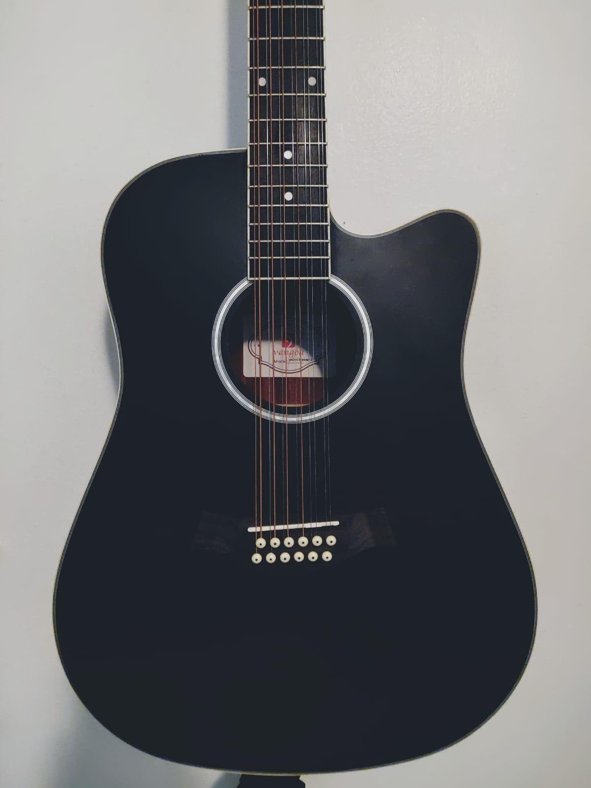 Vangoa 12 String Guitar Acoustic Electric, Upgraded Guitar 12 Strings Bundle for Beginner Intermediate Adults Teens, Spruce Top Bone Nut, Black, Matte customer photo 2