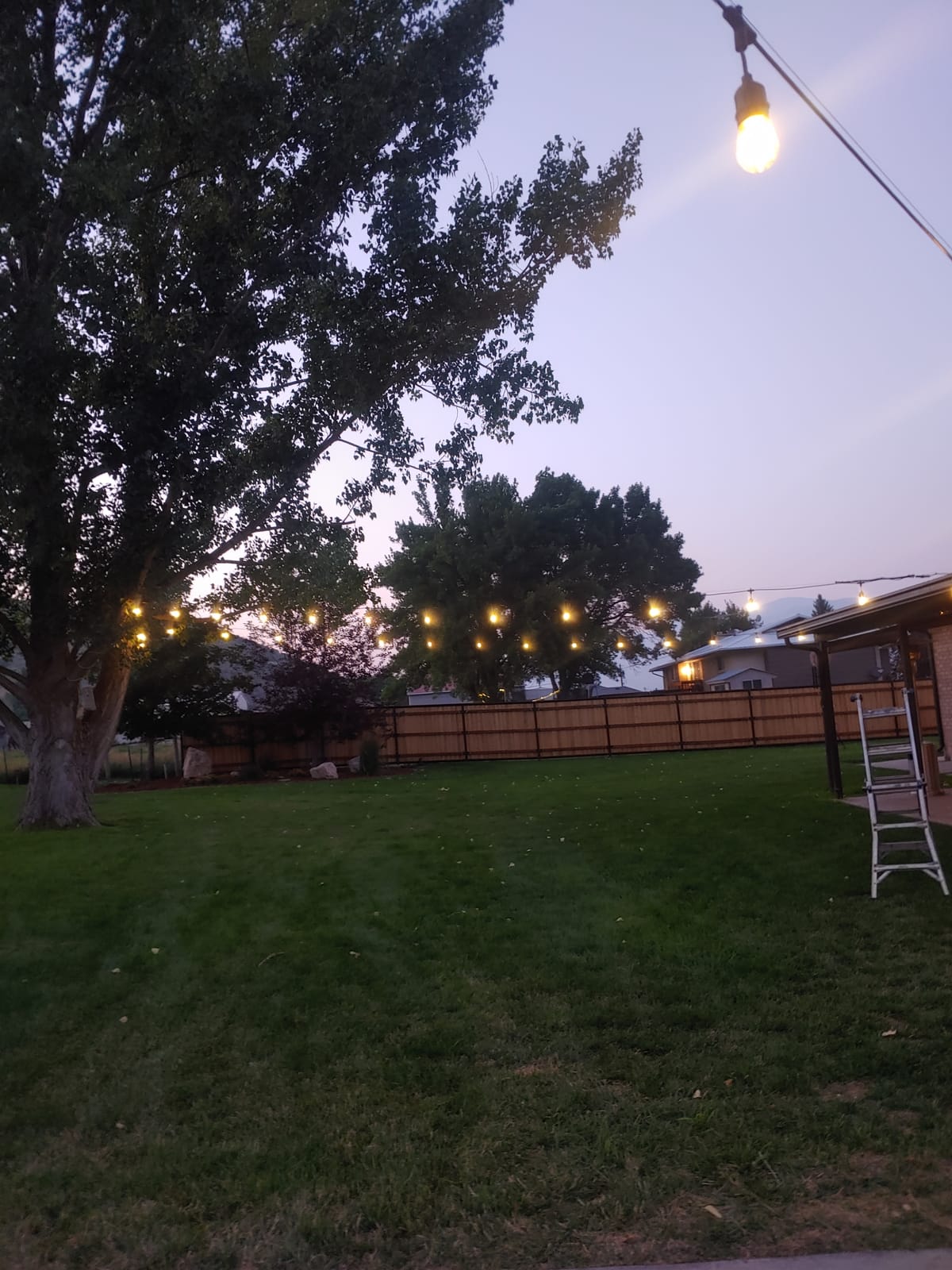Outdoor String Lights LED 100FT Commercial Grade Heavy Duty Light String Lights with 30 Sockets 32 Shatterproof Plastic Bulbs Include 2 Spare S14 Dimmable Edison Bulbs Patio Market Cafe Light customer photo 1