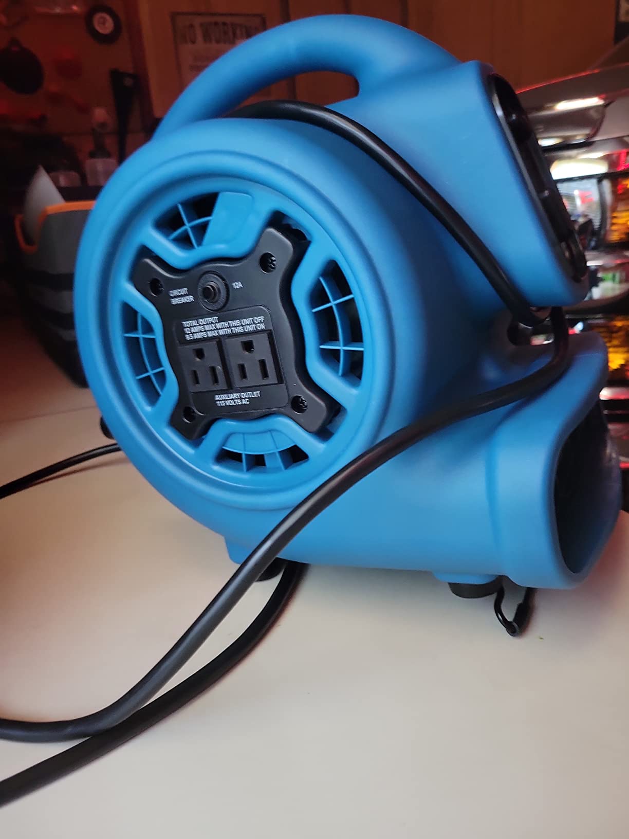 XPOWER P-230AT Mini Mighty 1/4 HP 925 CFM Centrifugal Air Mover, Carpet Dryer, Floor Fan, Blower, Stackable, Daisy Chain, for Water Damage Restoration, Janitorial, Plumbing, Home Use customer photo 1