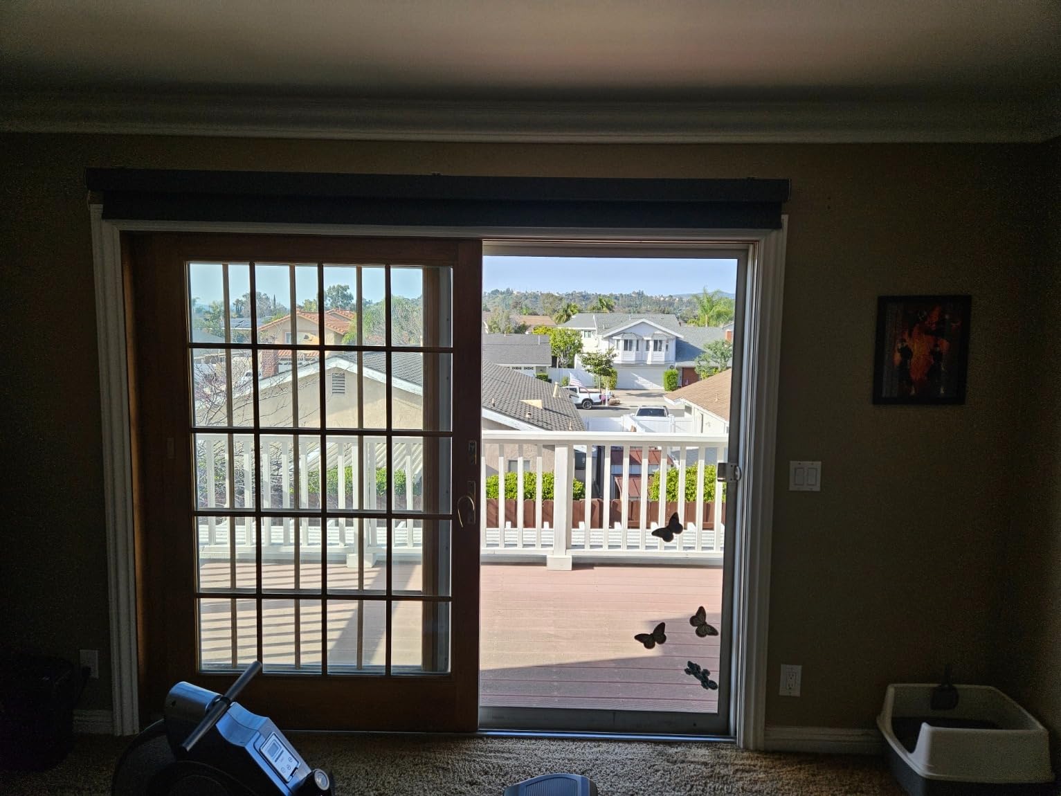 Graywind Motorized Roller Shade Work with Alexa Google 100% Blackout Rechargeable Smart Blinds Remote Control Battery Motor Cordless Window Shades, Customized Size (Matt Black) customer photo 1