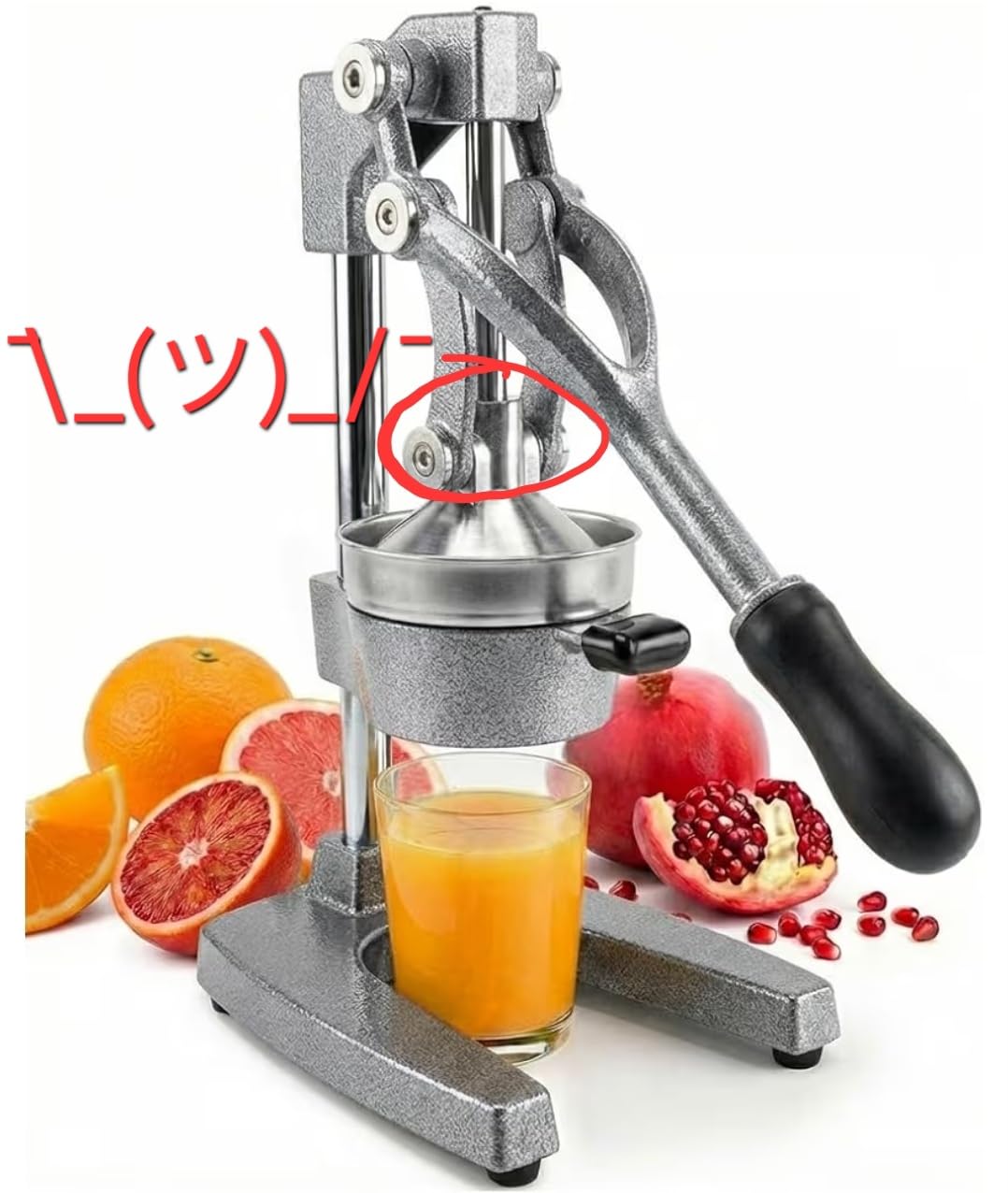 Eurolux Ultra-Premium Cast Iron Juicer | Extra-Large, Heavy Duty, Commercial Grade, Stainless Steel Manual Hand Press Citrus Squeezer For Fresh Orange Juice, Pomegranate, Lemon, and Much More (Black) customer photo 1
