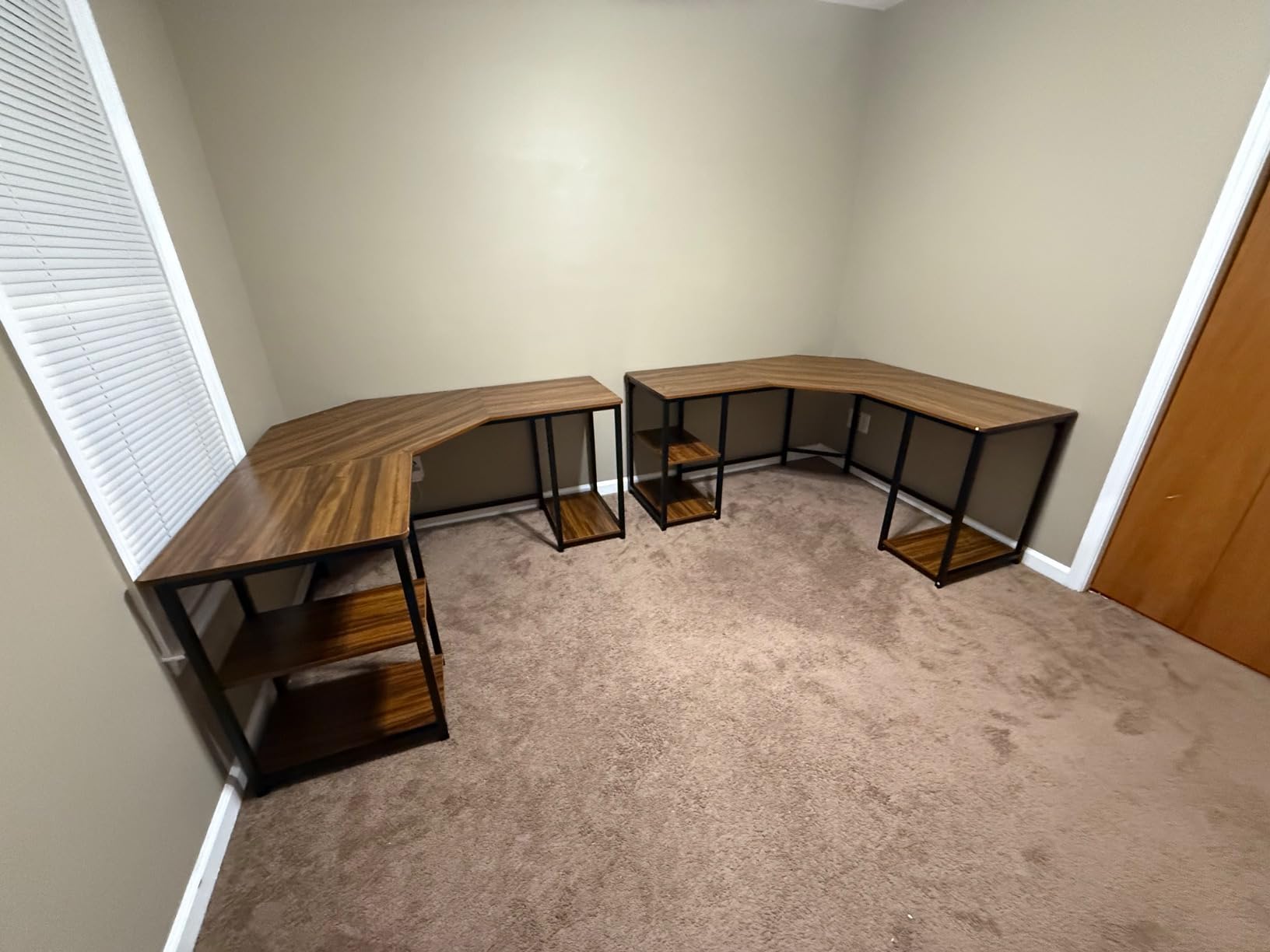 Elephance Large L-Shaped Computer Desk with Shelves, Corner Desk, Home Office Writing Workstation, Gaming Desk PC Latop Table with Storage | 55
