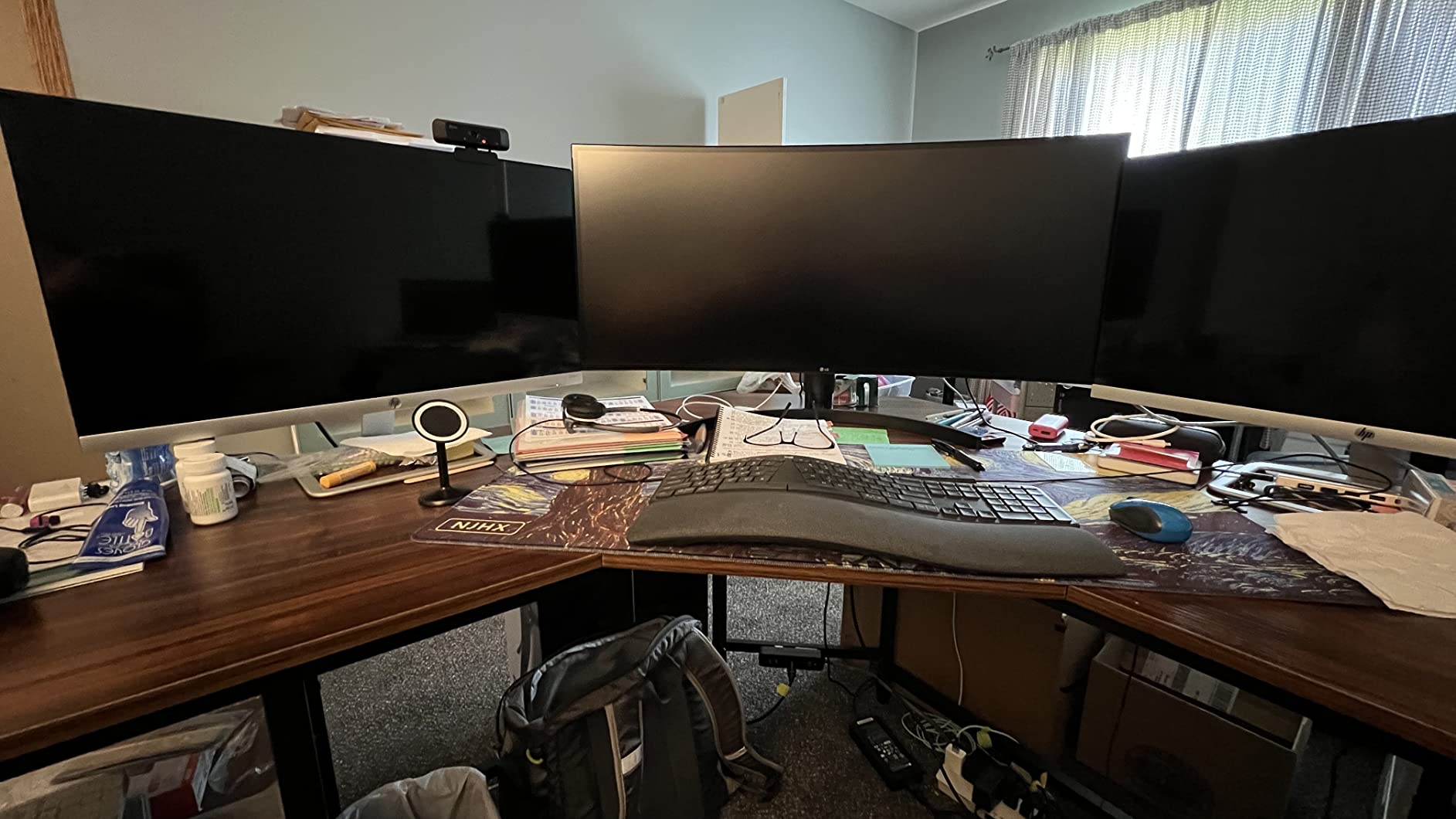 Elephance Large L-Shaped Computer Desk with Shelves, Corner Desk, Home Office Writing Workstation, Gaming Desk PC Latop Table with Storage | 55
