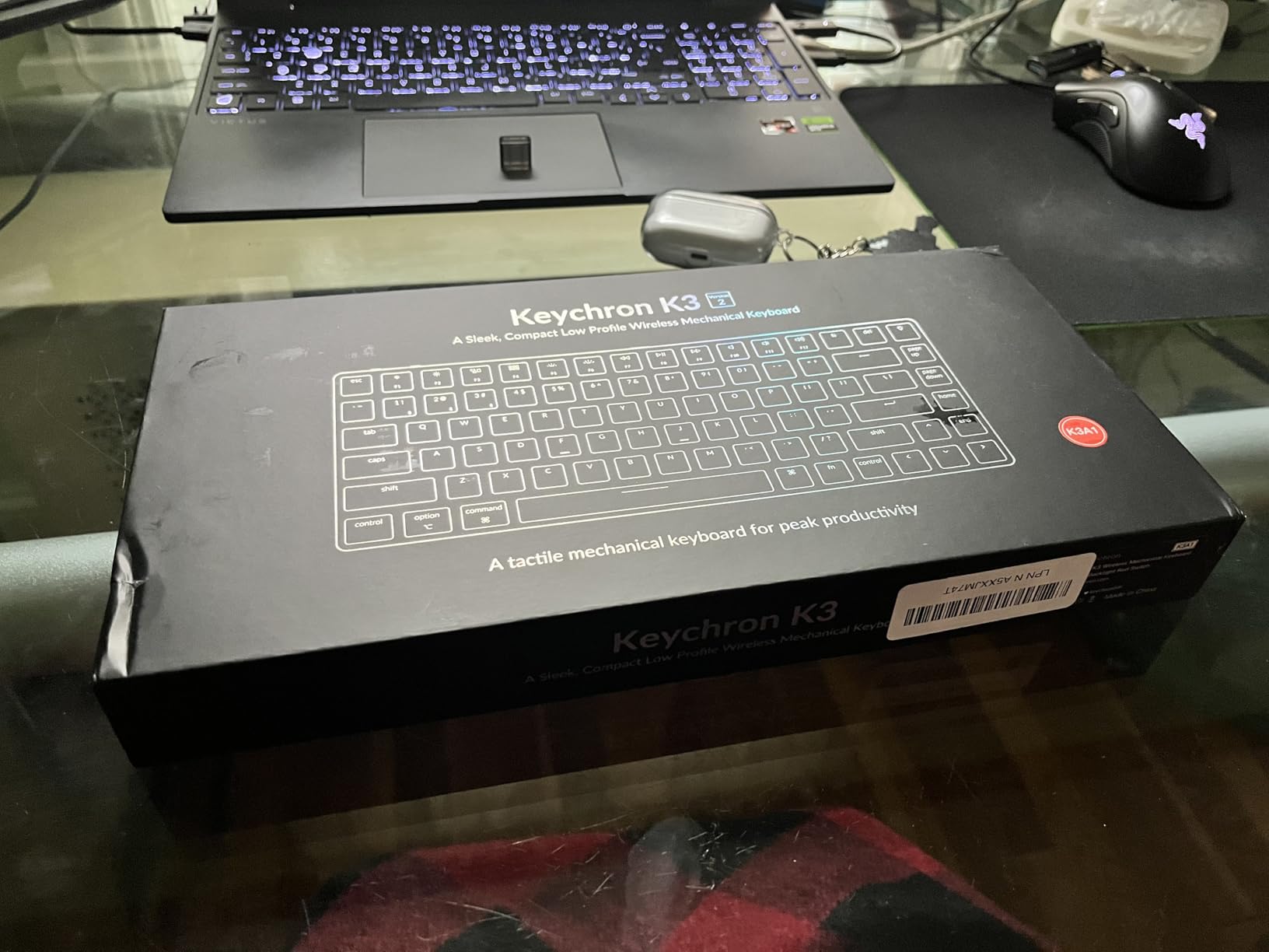 Keychron K3 Version 2 QMK 75% Wireless Low-Profile Mechanical Keyboard | Bluetooth 5.1 for 3 devices, USB-C wired, Keychron Launcher, White LED backlight, Red switches, Compatible with Mac Windows customer photo 1