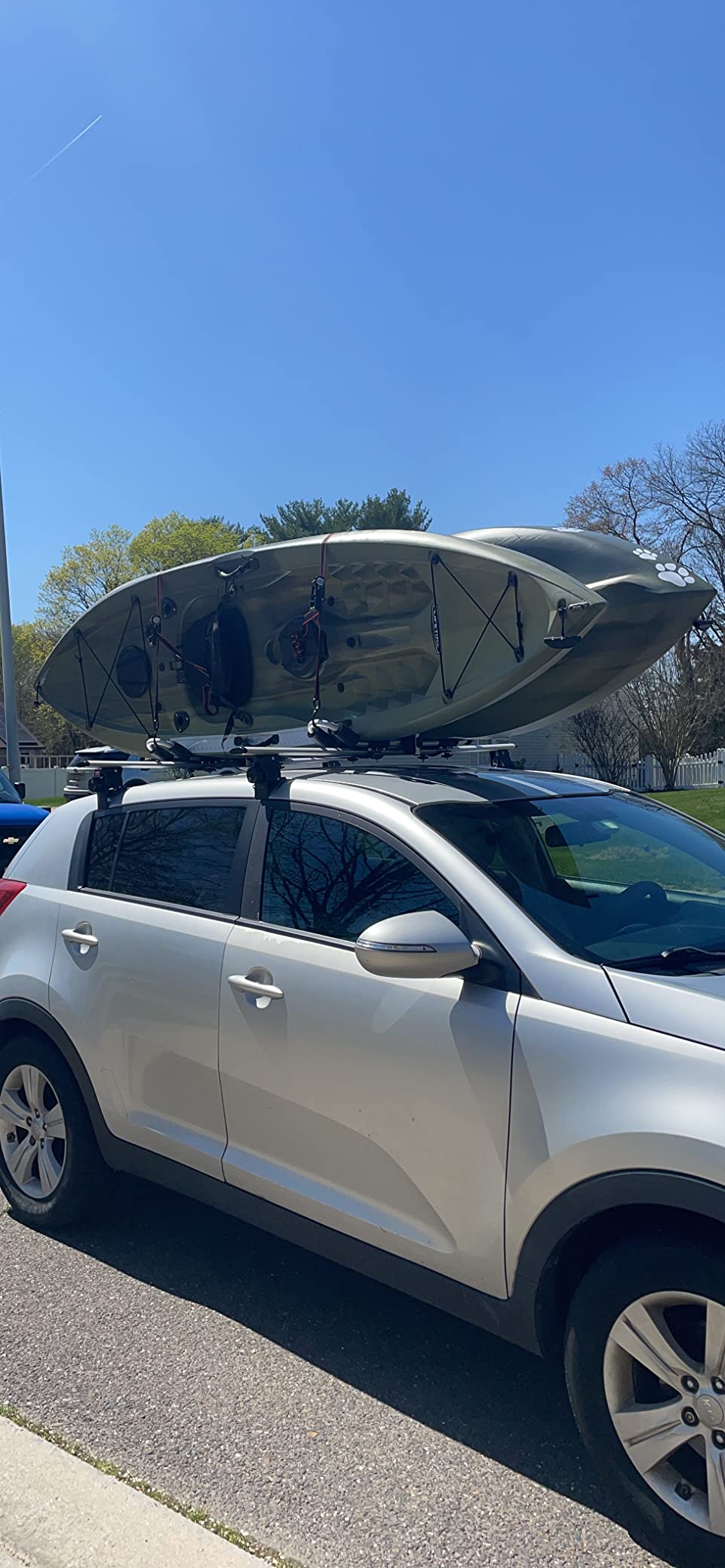 ARTIPOLY Kayak Roof Rack for 2 Kayaks, 4-in-1 Multifunction Bilateral Kayak & Canoe Car Racks J-Bar with Paddle Holder for Easy Mount Kayak/Surf/Ski/Canoe/SUP on SUV, Car and Truck Crossbar customer photo 2