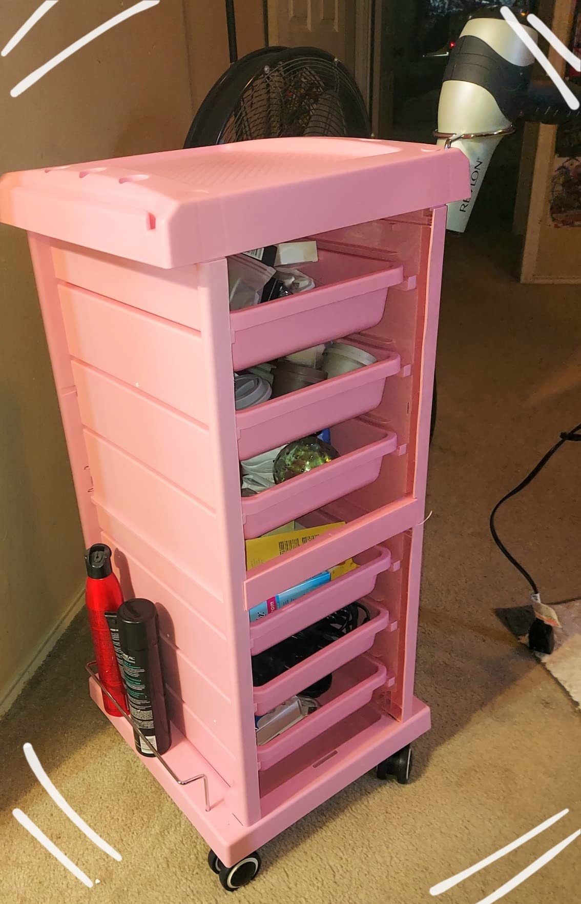 TASALON 6-Tray Multipurpose Rolling Salon Storage Cart customer photo 2