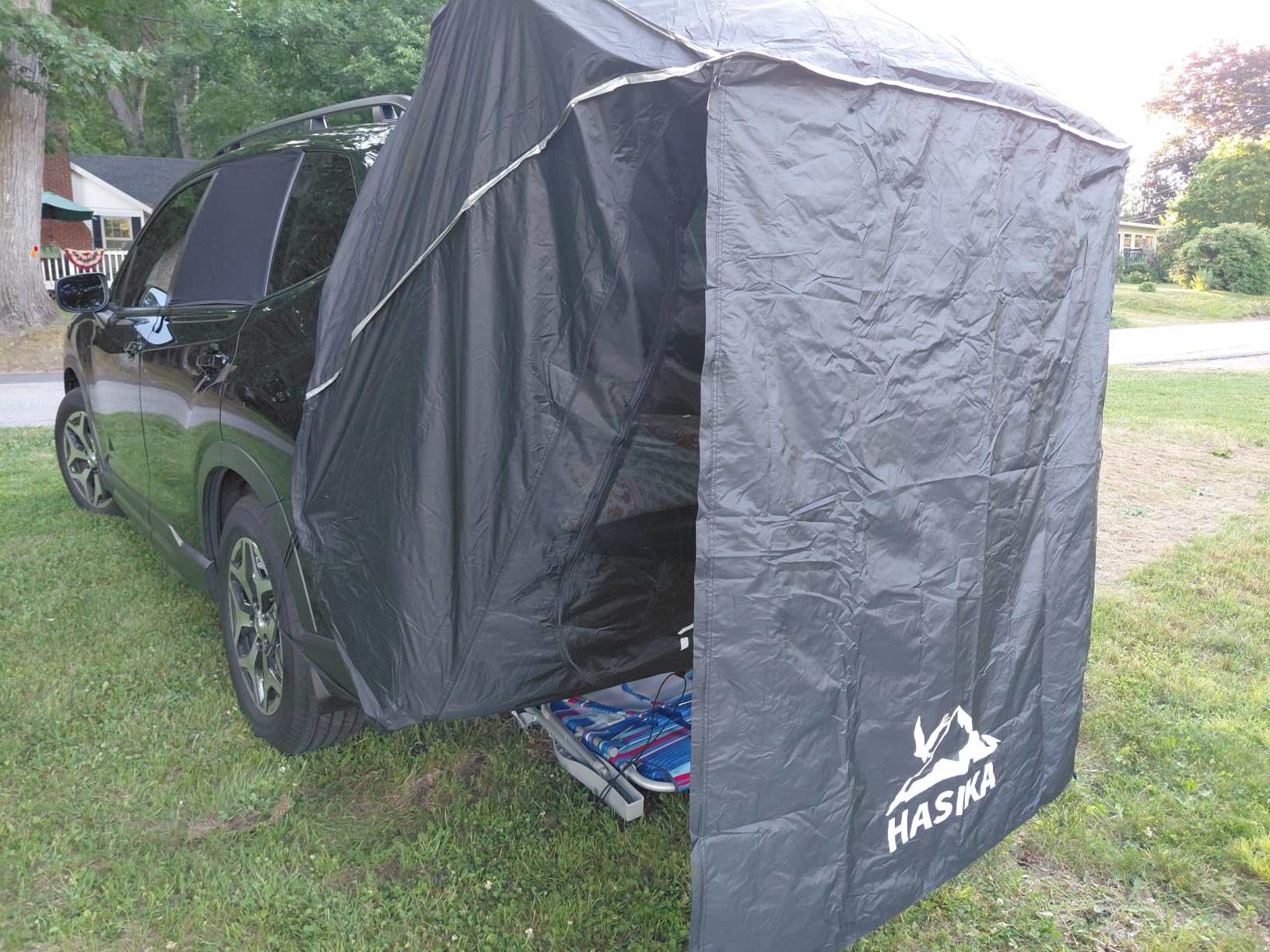 HASIKA SUV Tailgate Tent, 2-Person Car Camping Awning | 3000mm Waterproof & UPF 50+. Fits most SUV and Hatchback. 2-Min Setup Road Trip Essentials for Couples and Pets Black customer photo 2