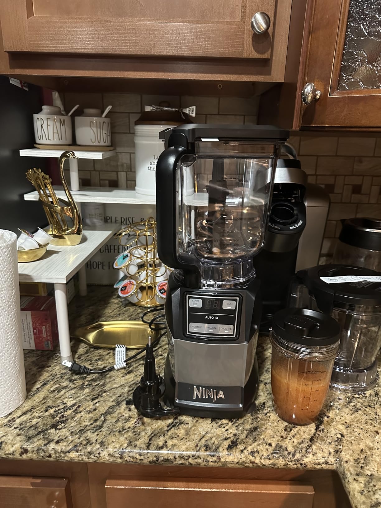 Ninja Compact Kitchen System, Auto-iQ, 1200W, 72oz Pitcher, Grey, AMZ493BRN customer photo 2