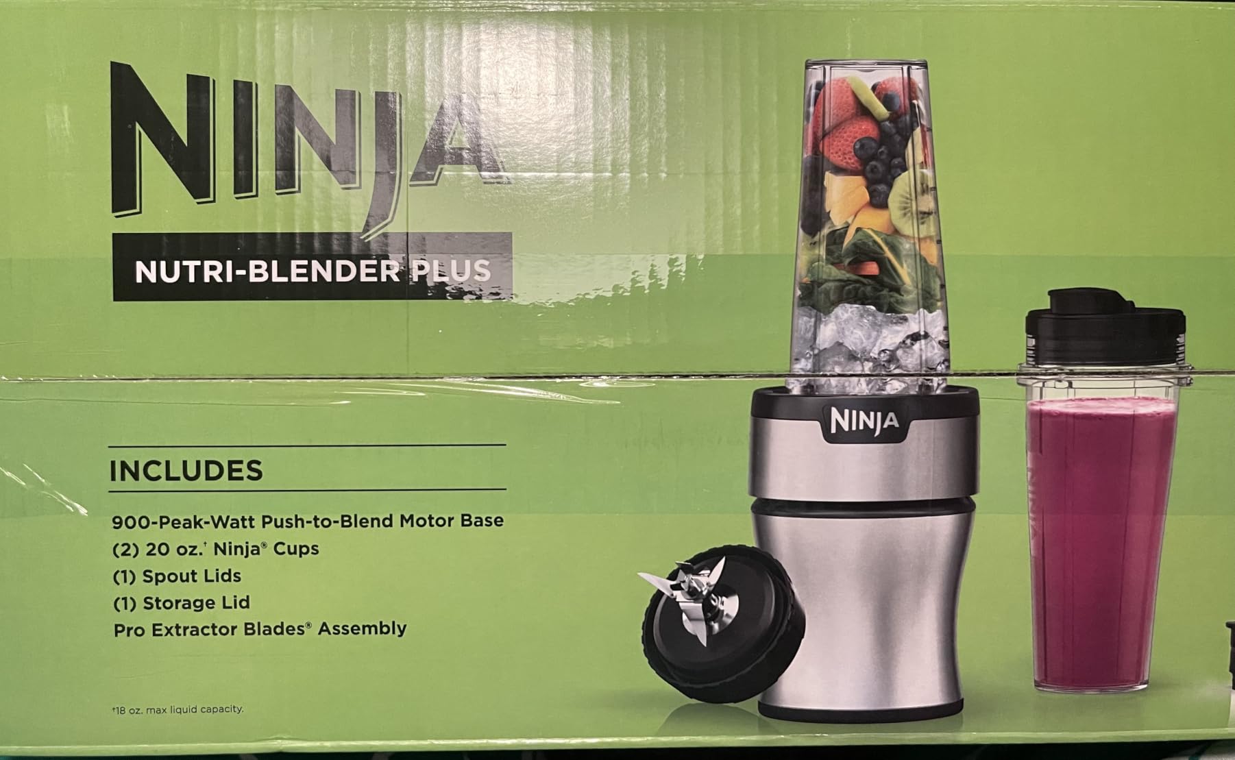 Ninja Nutri-Plus Personal Blender, 900PW, (3) 20oz Cups, Silver, BN301 customer photo 1