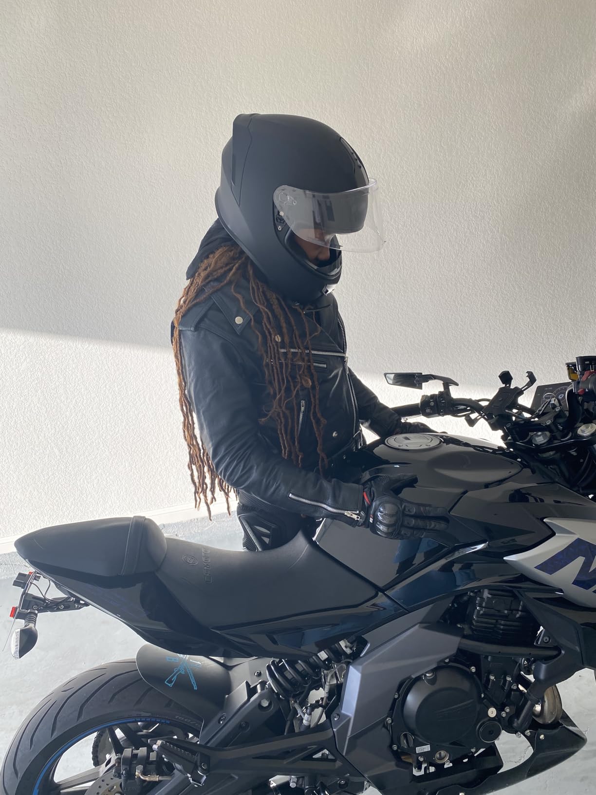 HWK Brando Leather Motorcycle Jacket for Women, Genuine Leather Jacket for Weather & Water Resistant Motorbike Riding customer photo 1