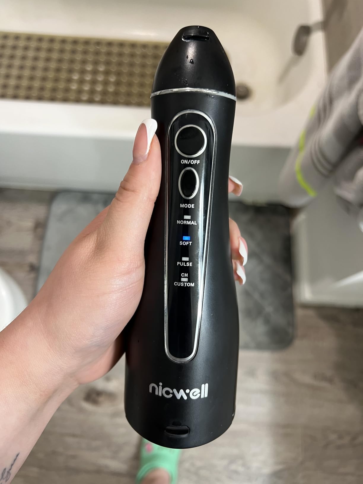 Nicwell Water Dental Flosser for Teeth - 4 Modes & 11 Pressure Settings Cordless Portable Oral Irrigator, IPX7 Waterproof Rechargeable with 5 Tips for Braces Cleaning, Travel, Deep Teeth Cleaning customer photo 2