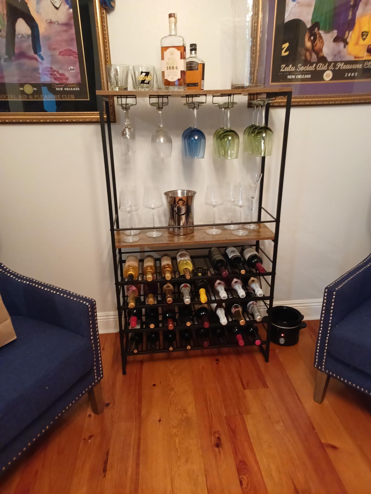 Bamboo Wine Rack, Sturdy and Durable Countertop Wine Storage Cabinet Shelf for Pantry - 4 Tiers 16 Bottle Wine Rack customer photo 2