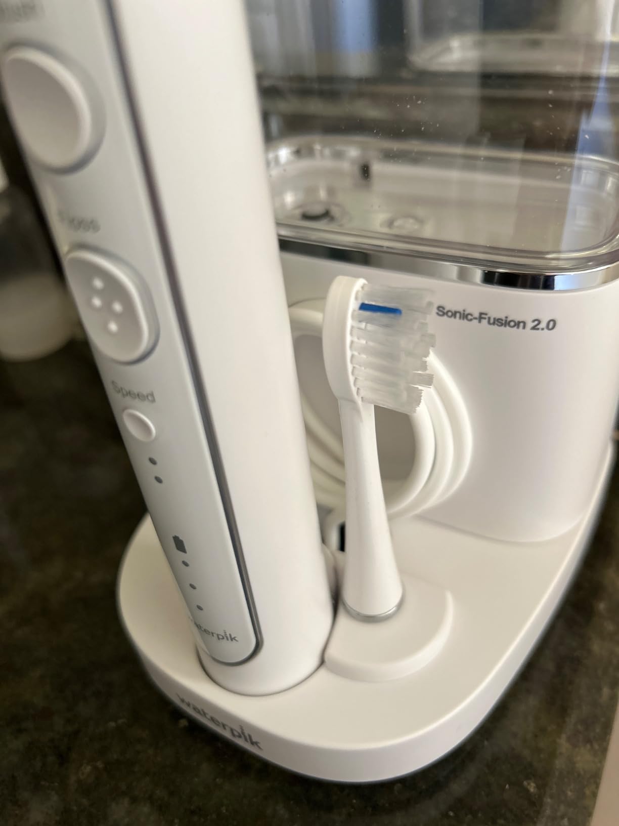 Waterpik Sonic-Fusion Flossing Electric Toothbrush Water Flosser, White | 2-in-1 Combo with 3 Modes for Daily Gum Health & Cleaning Teeth, Braces, Implants, ADA Accepted, SF-04 Packaging May Vary customer photo 2