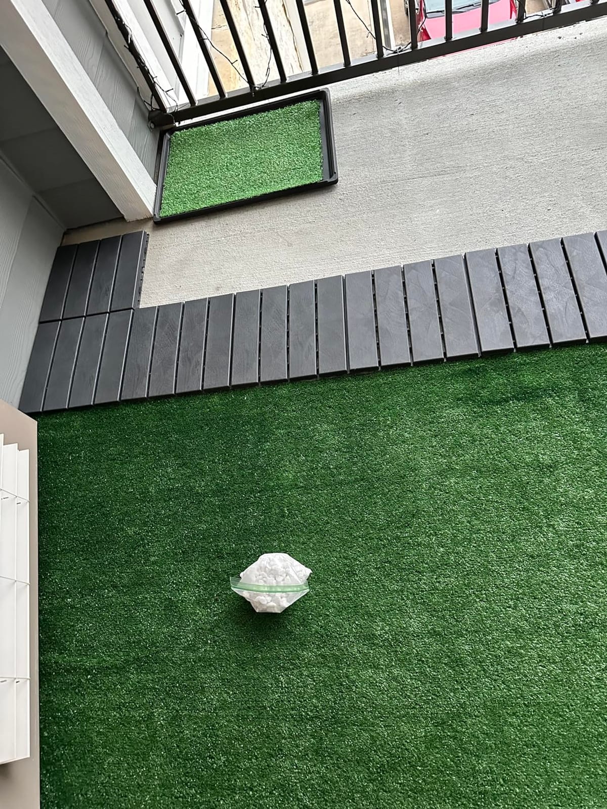 domi outdoor living Patio Deck Tiles, 12 x 12 inches Composite Interlocking Decking Tile, Four Slat Plastic Outdoor Flooring, 27 Pieces One Pack, Dark Brown customer photo 2