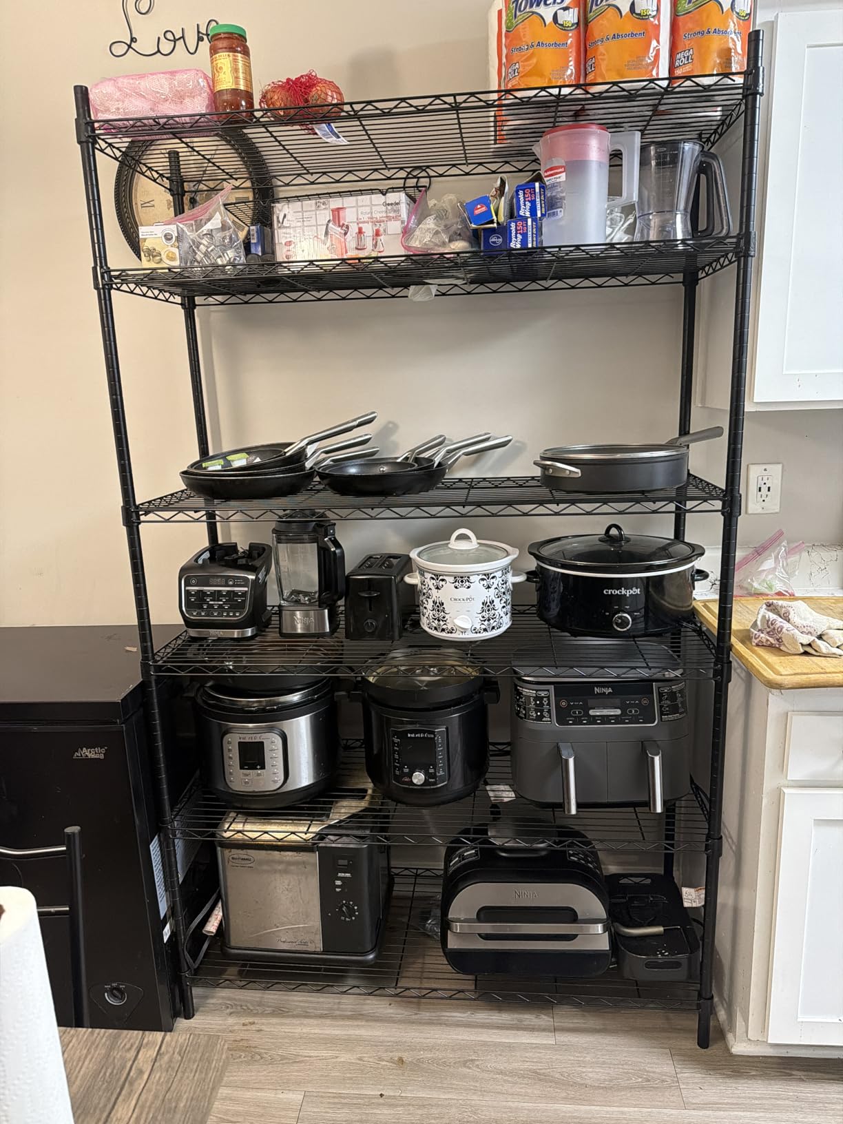 FDW | 6-Tier Wire Shelf with Wheels | 45