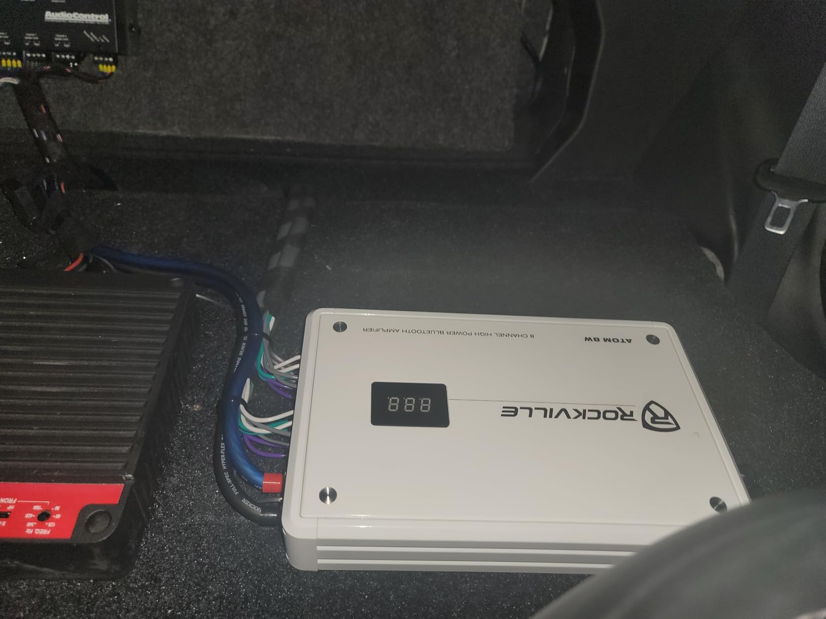 Rockville Atom 8W 3500W Peak 8-Channel Marine Amplifier, Bluetooth customer photo 2
