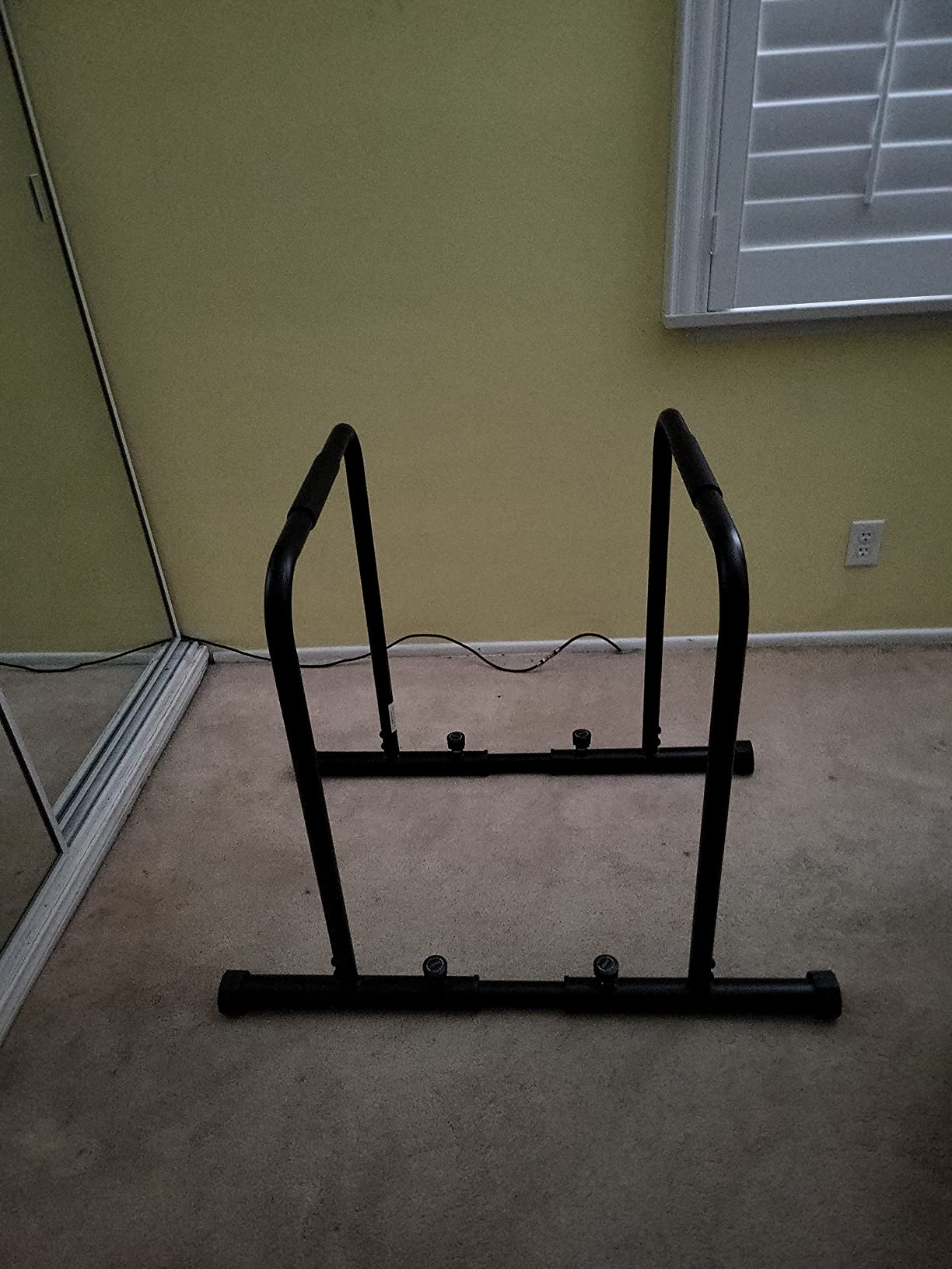 Dripex 1100lbs Adjustable Dip Bar Heavy Duty Steel Dip Station, Home Dip Stand with Two Safety Connectors, Parallel Bars Dip Equipment for Calisthenics, Strength Training customer photo 1
