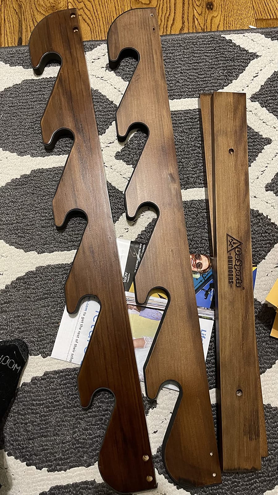 Wall Mounted Firearm Display Rack - Holds 5 Rifles or Shotguns - Choose Your Style customer photo 2