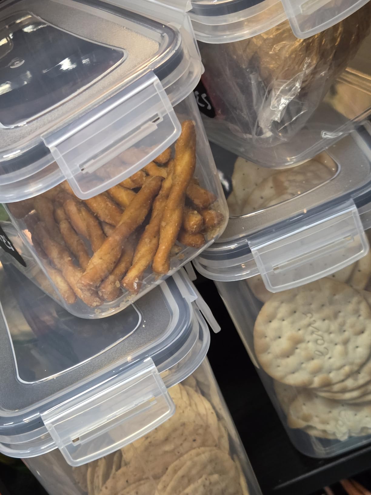 Vtopmart Airtight Food Storage Containers with Lids, 24 pcs, Black | For Cereal Pasta Snack Flour Sugar, BPA Free, Airtight Seal, Multiple Sizes, Dishwasher Safe (Not Lids), Includes 24 Labels customer photo 1