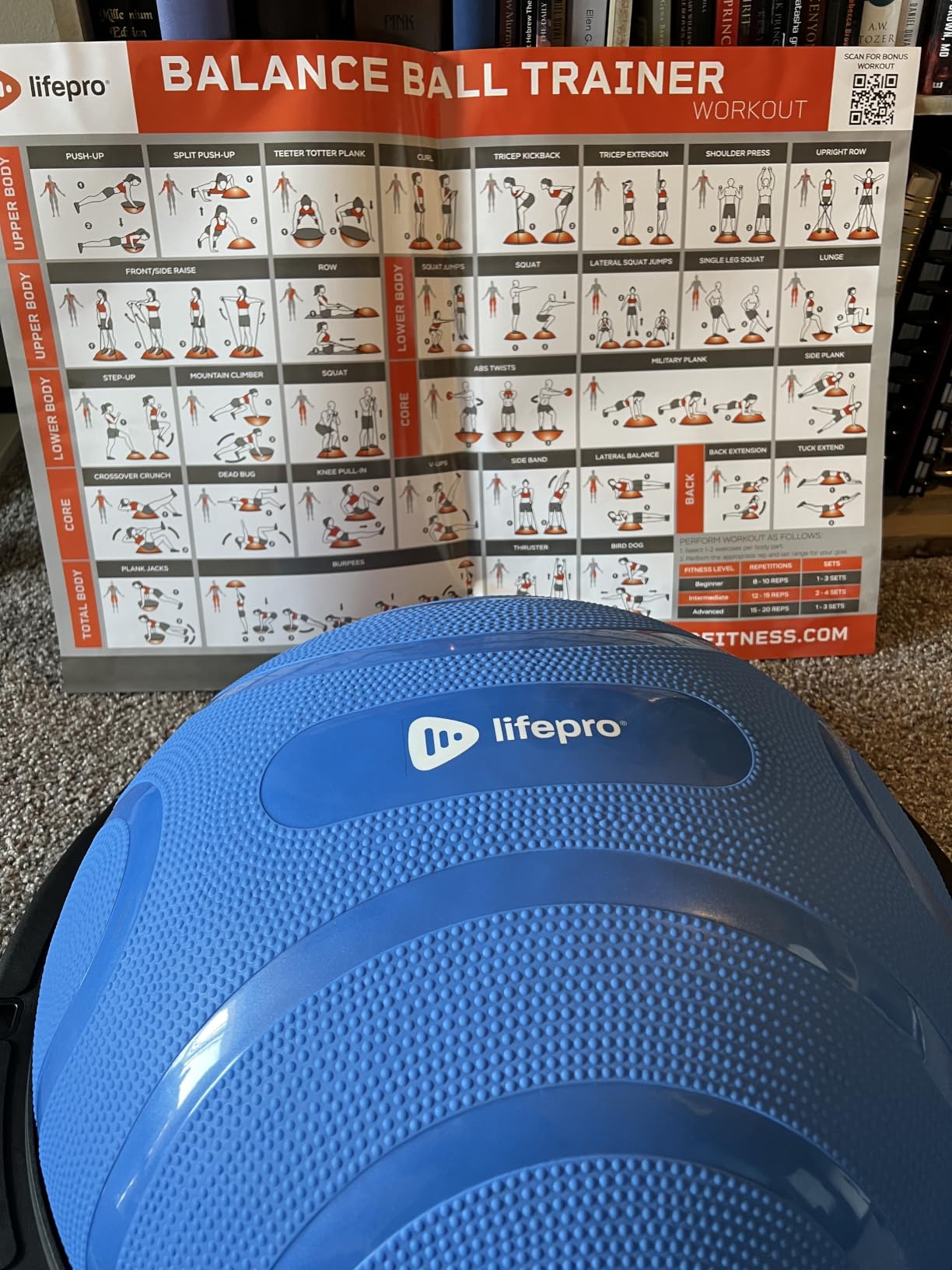 LifePro Horizon Half Balance Ball Trainer with 440 lb Capacity | Stability Ball for Home Gym & Physical Therapy | Full-Body Training Equipment for Core Strengthening customer photo 1