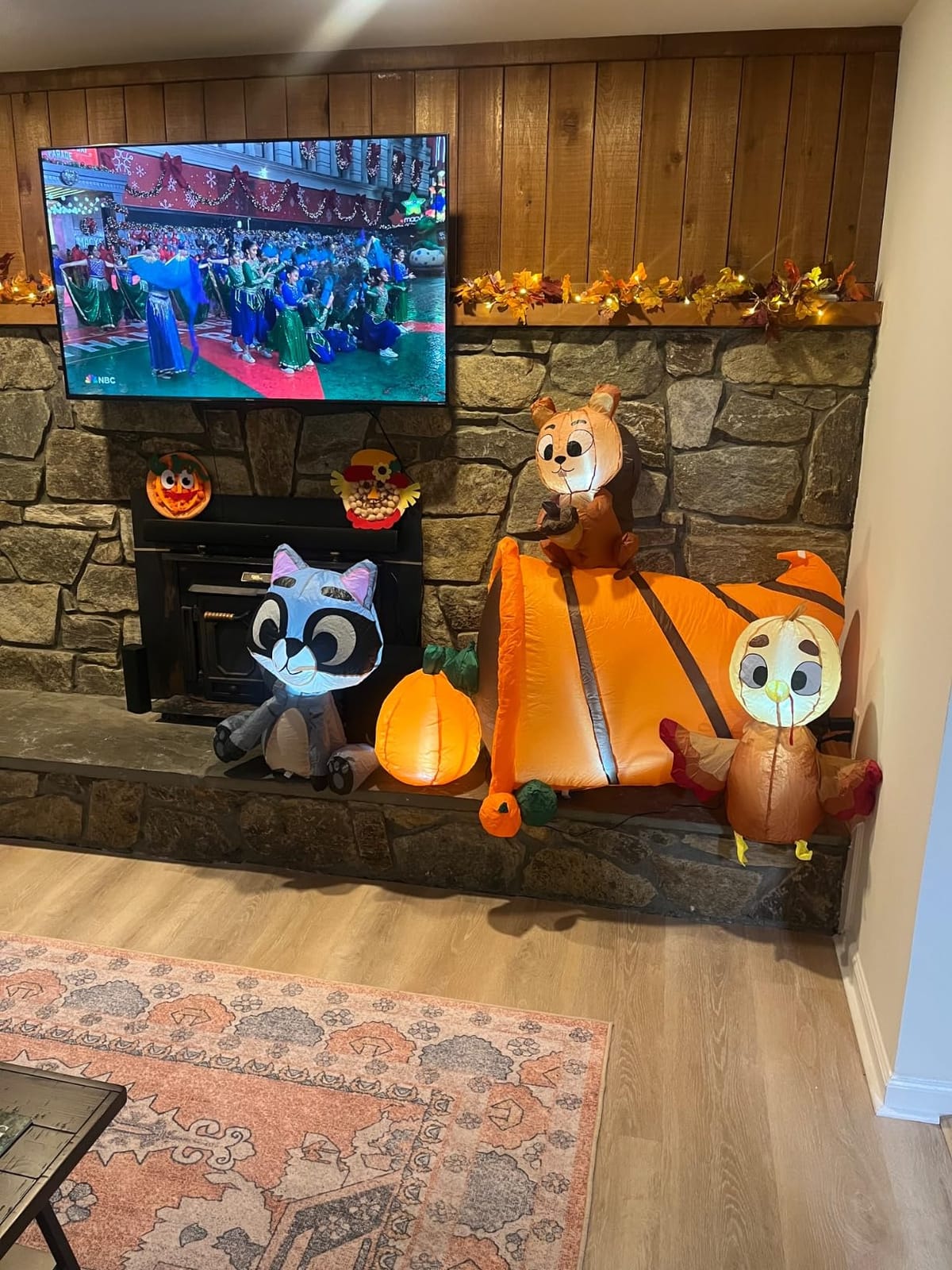 Joiedomi 7 FT Long Inflatable Woodland animals with Cornucopia with Build-in LEDs, Blow Up Inflatables for Thanksgiving Party Indoor, Outdoor, Yard, Garden, Lawn Fall Decorations customer photo 1