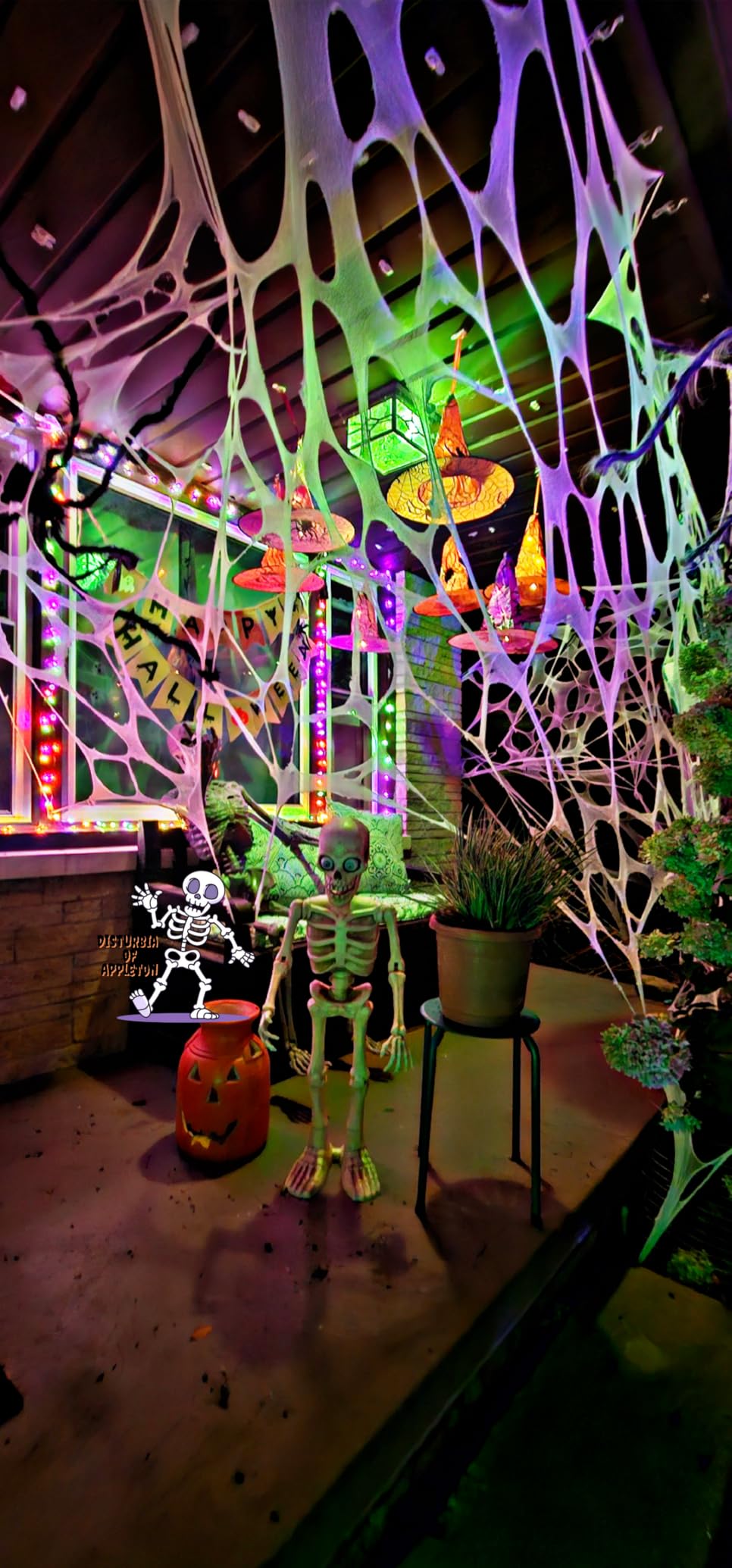 Dazzle Bright 8 Pcs Hanging Witch Hat String Lights, Light Up Waterproof Halloween Decorations with Remote Control for Outdoor Garden Party Carnival Supplies Decor customer photo 2