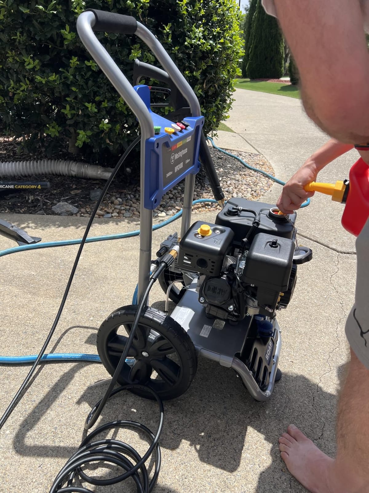 Westinghouse WPX3400 Gas Pressure Washer, 3400 PSI and 2.6 GPM, Onboard Soap Tank, Spray Gun and Wand, 5 Nozzle Set, for Cars/Fences/Driveways/Homes/Patios/Furniture customer photo 1