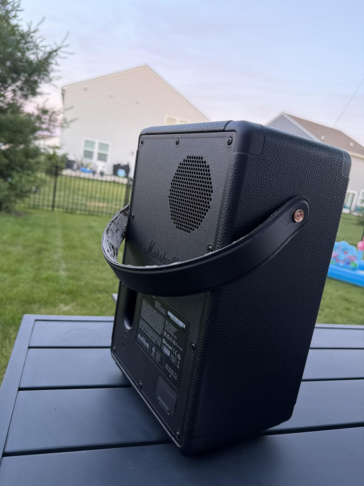 Tufton Portable Bluetooth Speaker, Black & Brass customer photo 2