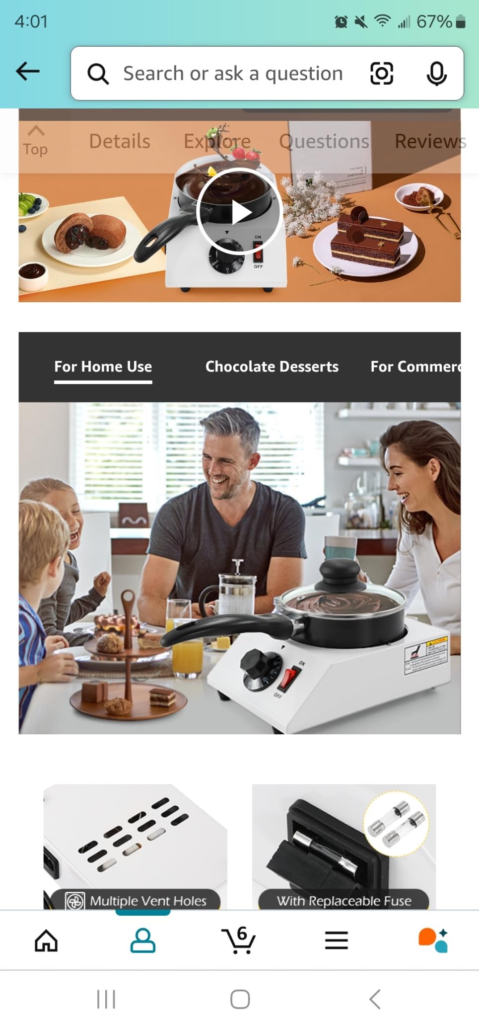 Dyna-Living Chocolate Melting Pot Dual-Pot Chocolate Tempering Machine | 80W Chocolate Melting Warmer for Chocolate & Candy Melting, Electric Chocolate Melter Pot, Diversion Nozzles Design customer photo 2