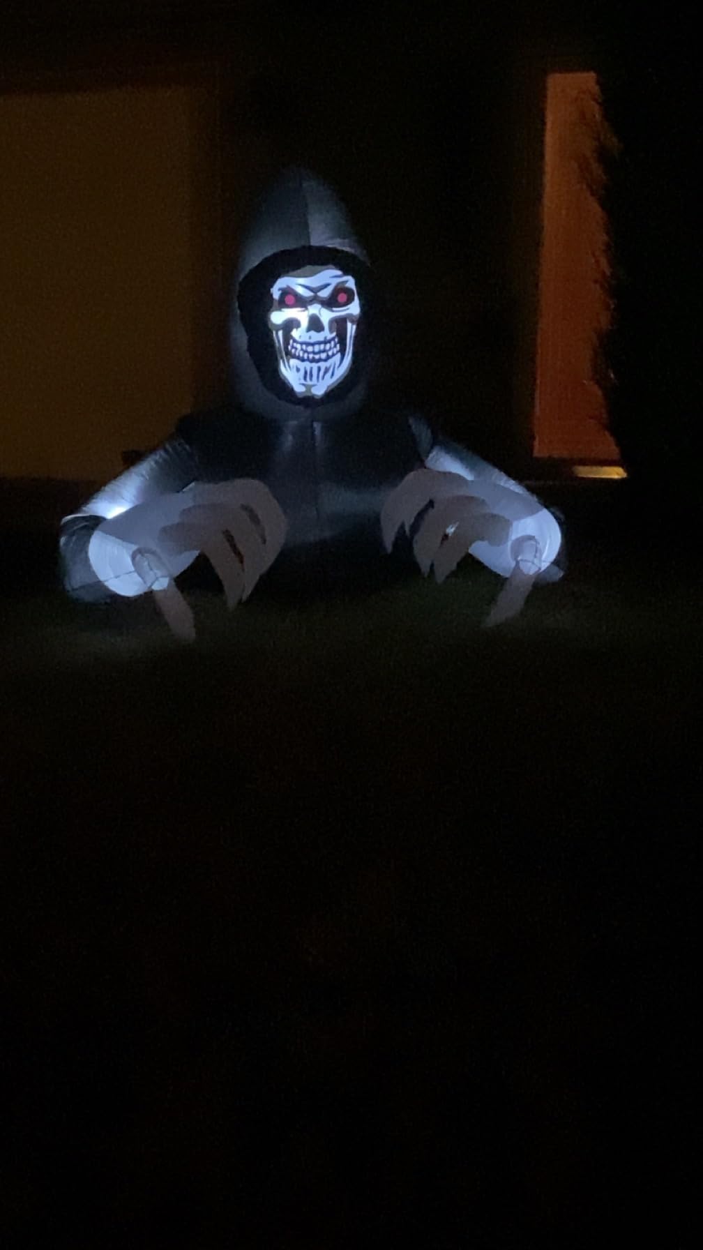 DR.DUDU 6FT Grim Reaper Halloween Inflatable Decorations Outdoor | LED Lights, Scary Blow Up Yard Decor, Large Spooky Inflatables, For Lawn, Porch, Haunted House, Party, Graveyard customer photo 1