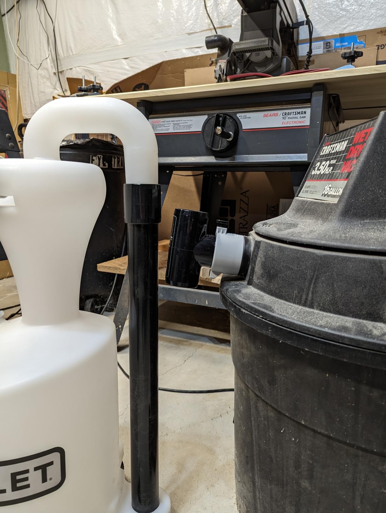 Mullet Cyclone Dust Collector, High-Speed Separator for Shop Vac | Reduce Clogged Filters, Cut-to-Fit PVC Fits Any Shop Vac, Separates Fine Dust & Heavy Debris customer photo 1