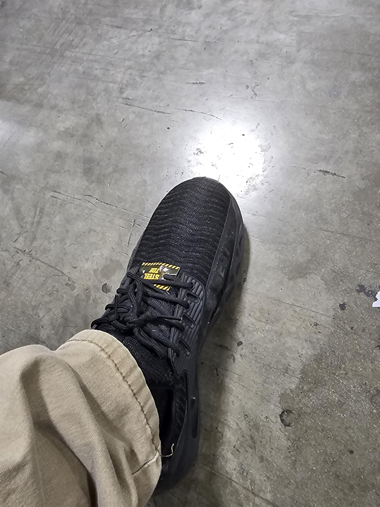 Steel Toe Shoes for Men Women Slip On Safety Shoes Comfortable Work Shoes Puncture Proof Lightweight Breathable customer photo 1