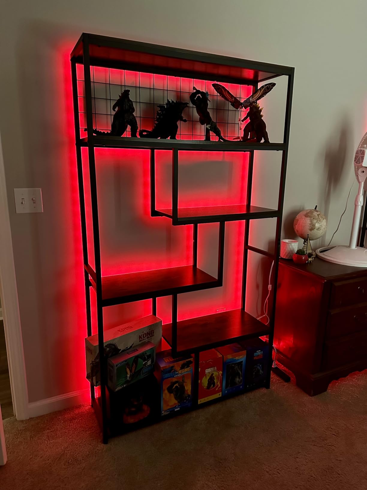 IRONCK Bookshelves 6 Tiers, Industrial Etagere Heavy Duty Shelves | Living Room, Office Storage Geomeric Display Boocase, Vintage Brown customer photo 2