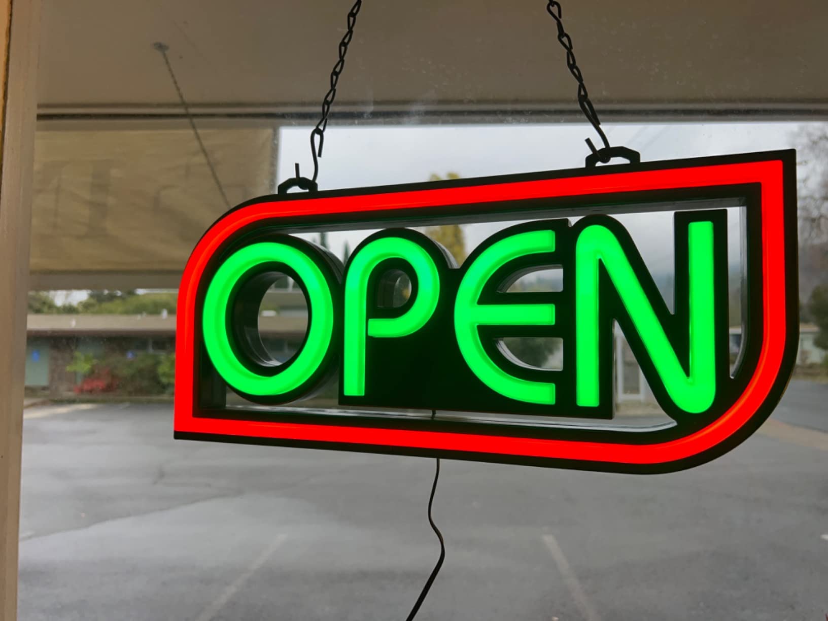 Open Sign for Business with 49 Color Combinations - ULTRA BRIGHT LED Neon Sign Visible Day and Night - for Restaurant, Coffee, Bar, Spa - by Element Lux Signs - 16 x 7.5in customer photo 2