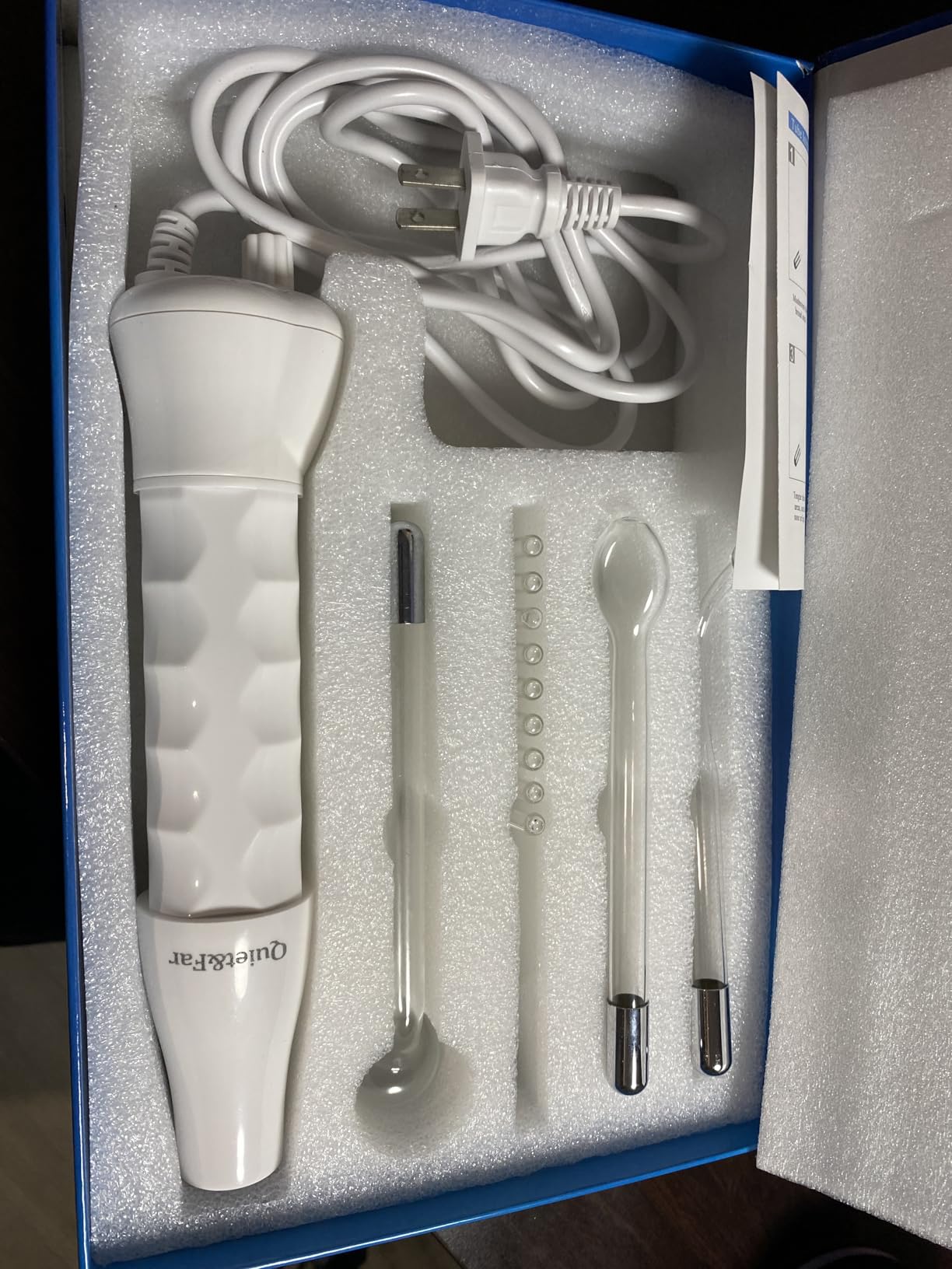 High Frequency Facial Machine Skin Care Tool for Wrinkles Reducing Skin Tightening High Frequency Facial Wand with 4 Tubes customer photo 2