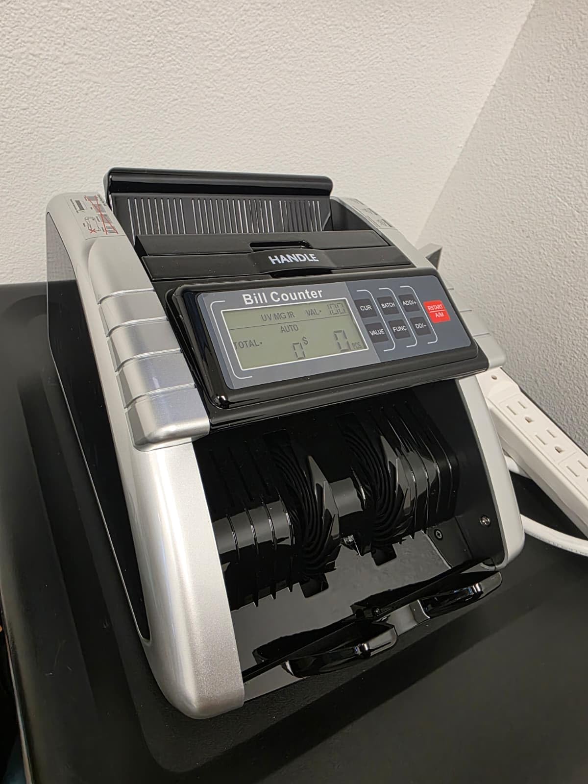 Aneken Money Counter Machine with Value Count, Dollar, Euro UV/MG/IR/DD/DBL/HLF/CHN Counterfeit Bill Detectors,Add and Batch Modes, Cash Counter with LCD Display | Jam-free and durable customer photo 2